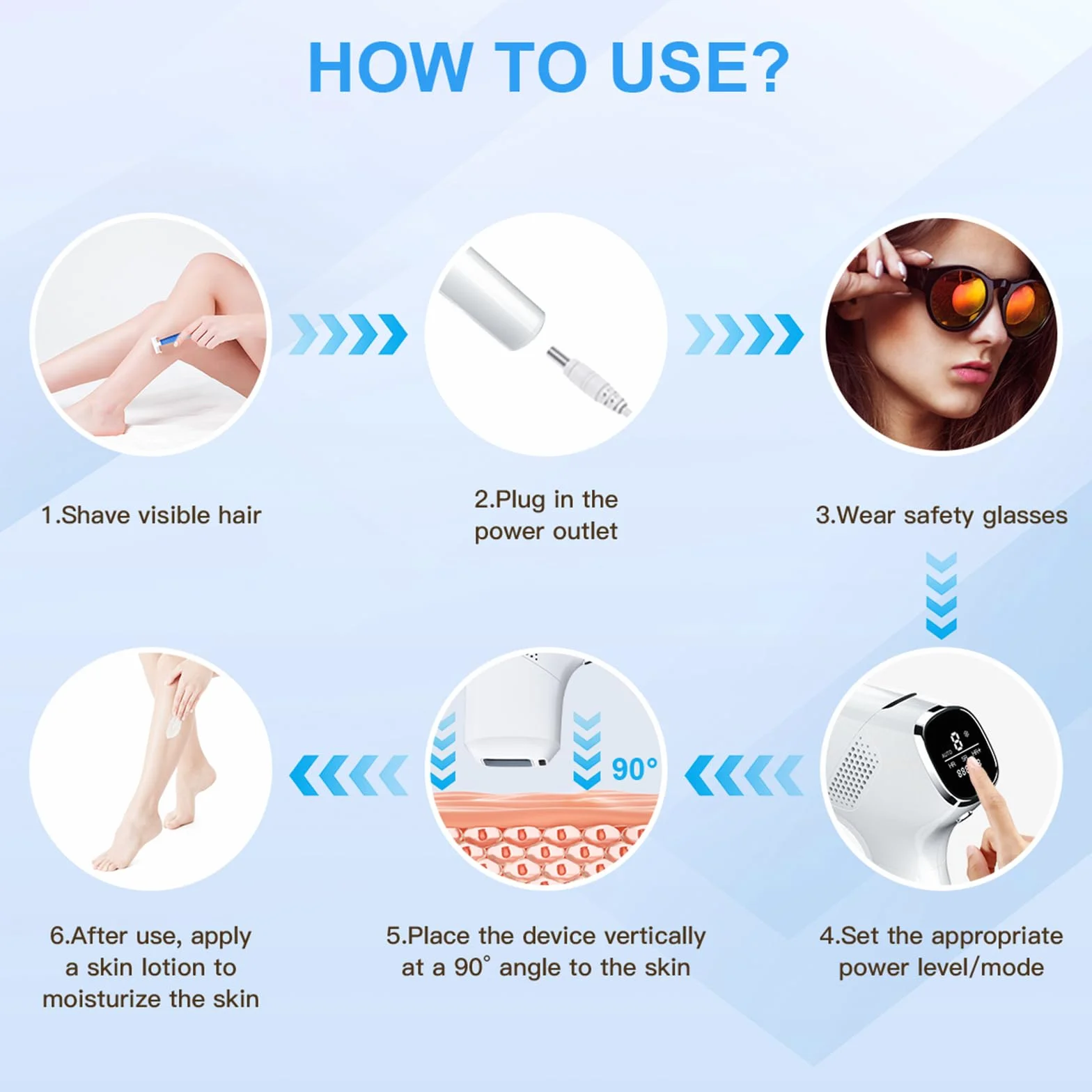 Epilatori a luce pulsata, 3 funzioni avanzate HR/SC/RA con 9 livelli di energia, 999.900 impulsi luminosi Dispositivo per depilazione per uomini, donne, corpo, ascelle, gambe