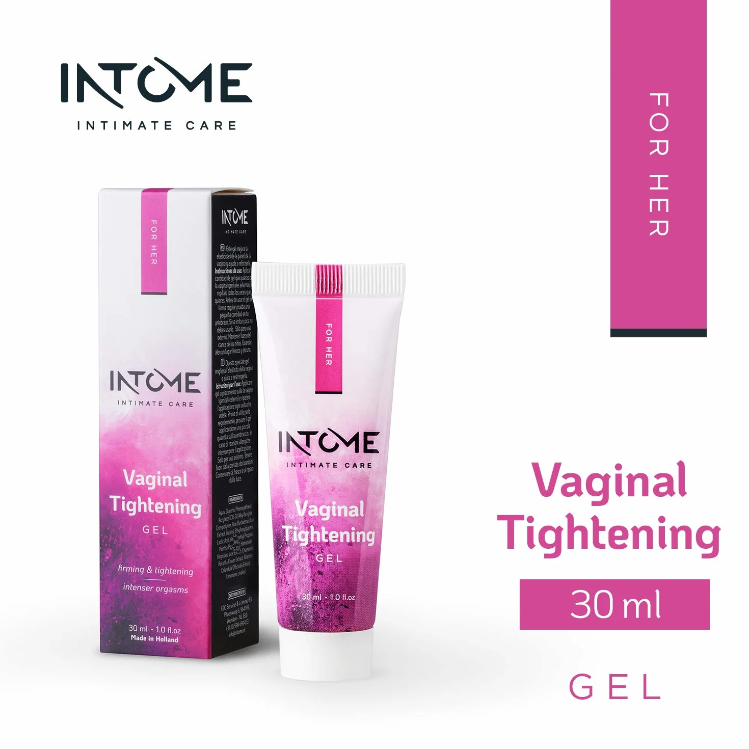Gel rassodante vaginale - Gel a base d'acqua - Gel rassodante per la pelle - 30ml