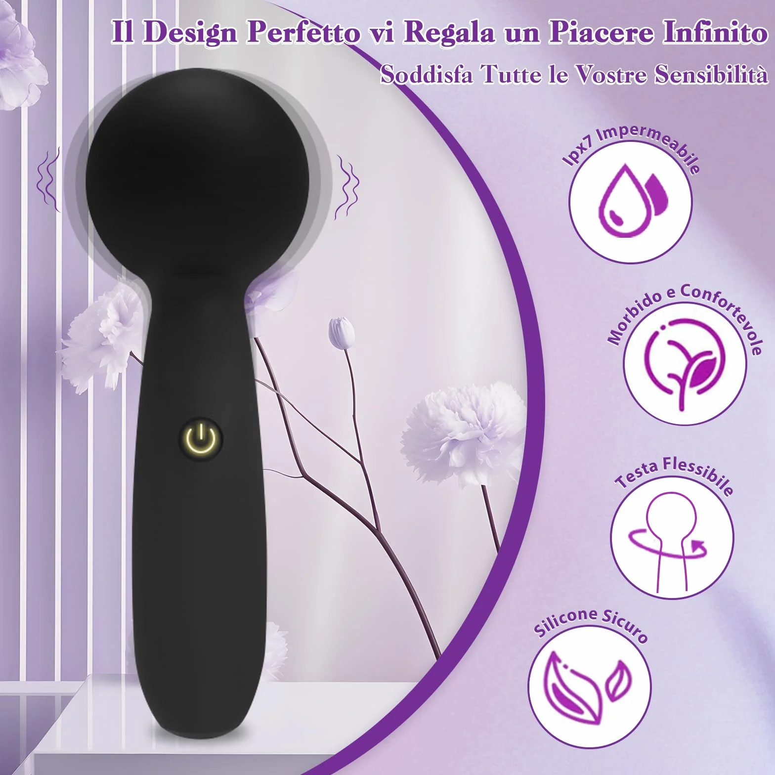 Vibratoreper Donna Professionale Vibratore Piccolo 10 Modalità di Vibrazione Sexytoysys Donna Coppia Vibratoreper Donna Punto g Squirting Vibratoriper Donne Sex Toys Stimolatore Clitoride (Nero)