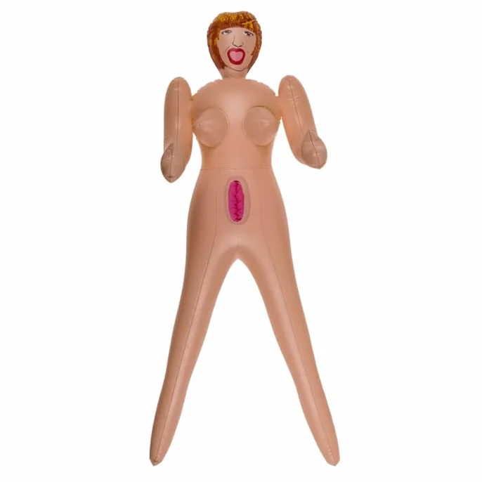 Bambola gonfiabile mini per feste, addio al celibato, 66 cm, 3 motivi assortiti, rosa, con confezione regalo