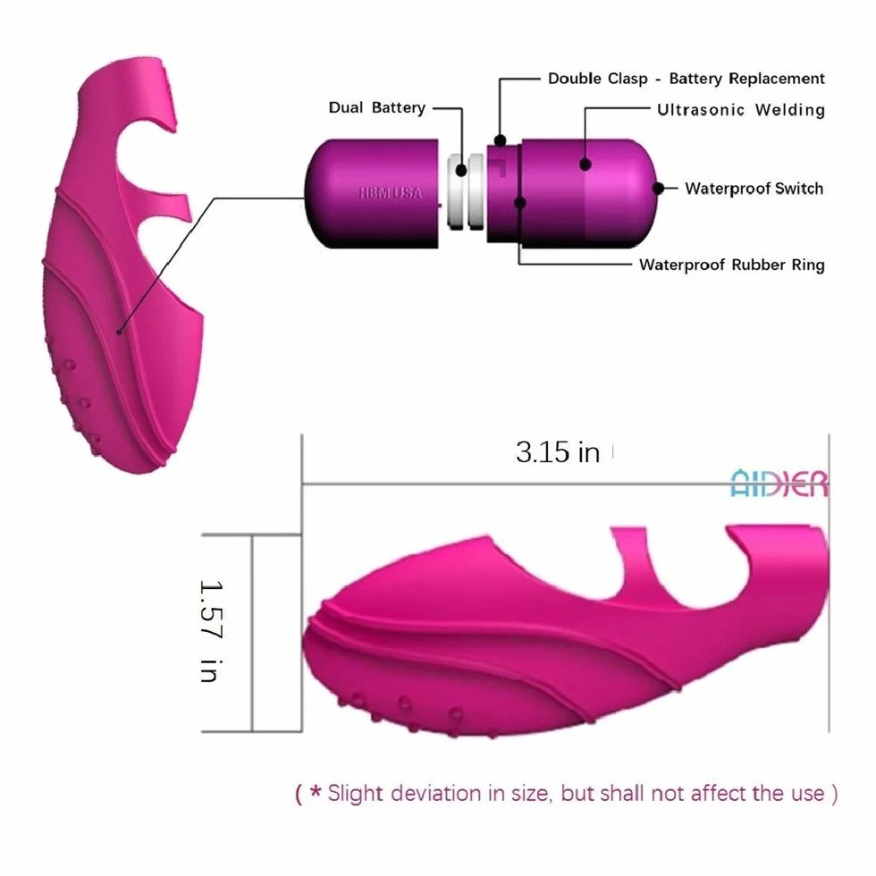 Mini Flírṭíṇg Víbrátíón Sport Attrezzatura sportiva Protezione per le dita Víbrátór (Rosa)