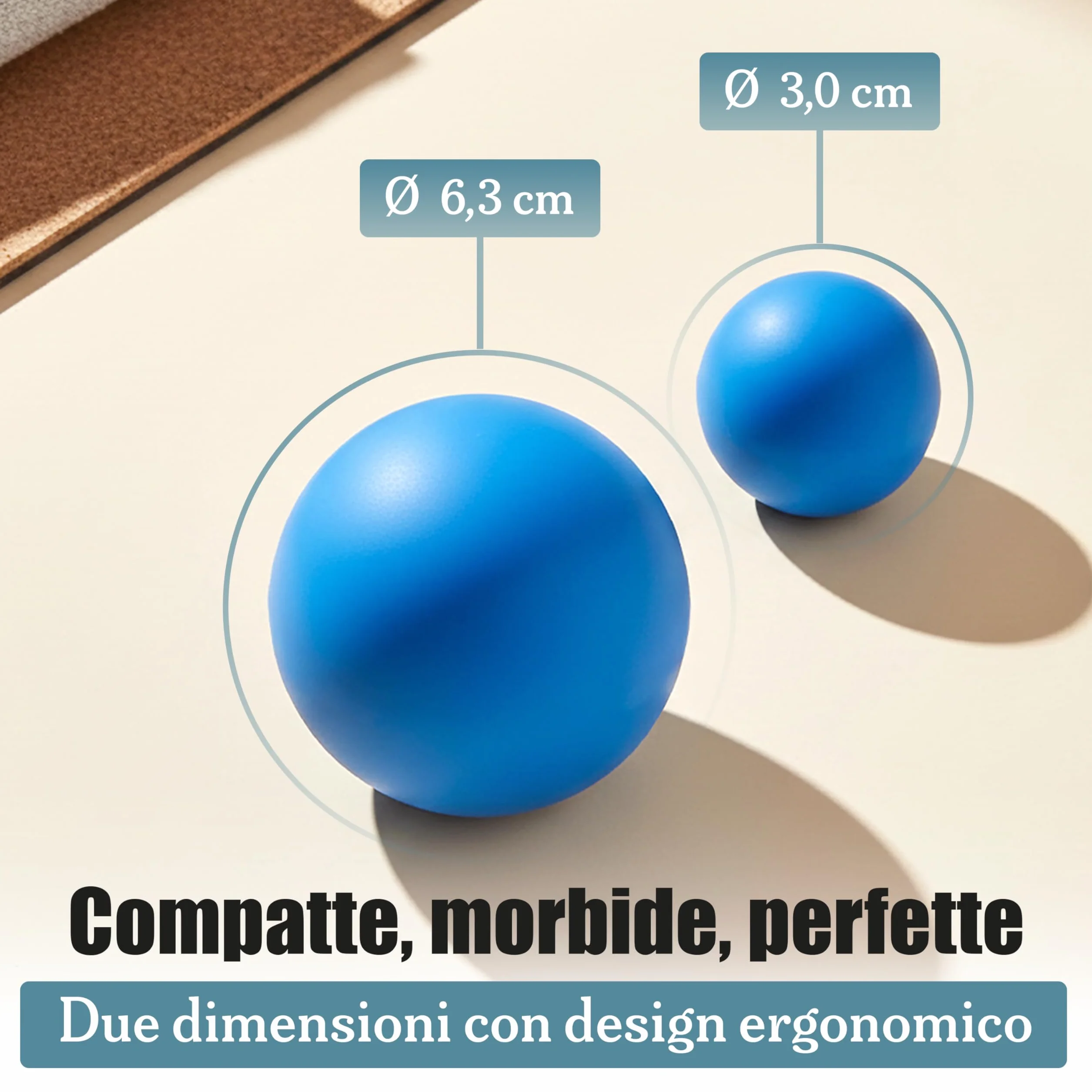 Pallina massaggio piedi in Silicone Set 2 Pezzi – Palle Massaggianti Muscolari per Piedi e Corpo