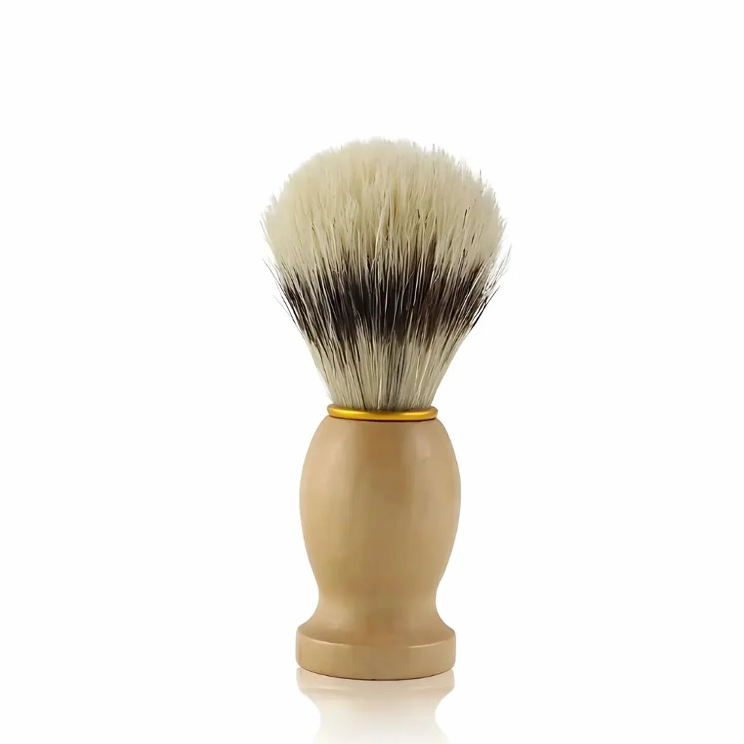 PARENCE.- Pennello da barba con manico in legno - Classico ed elegante, design universale