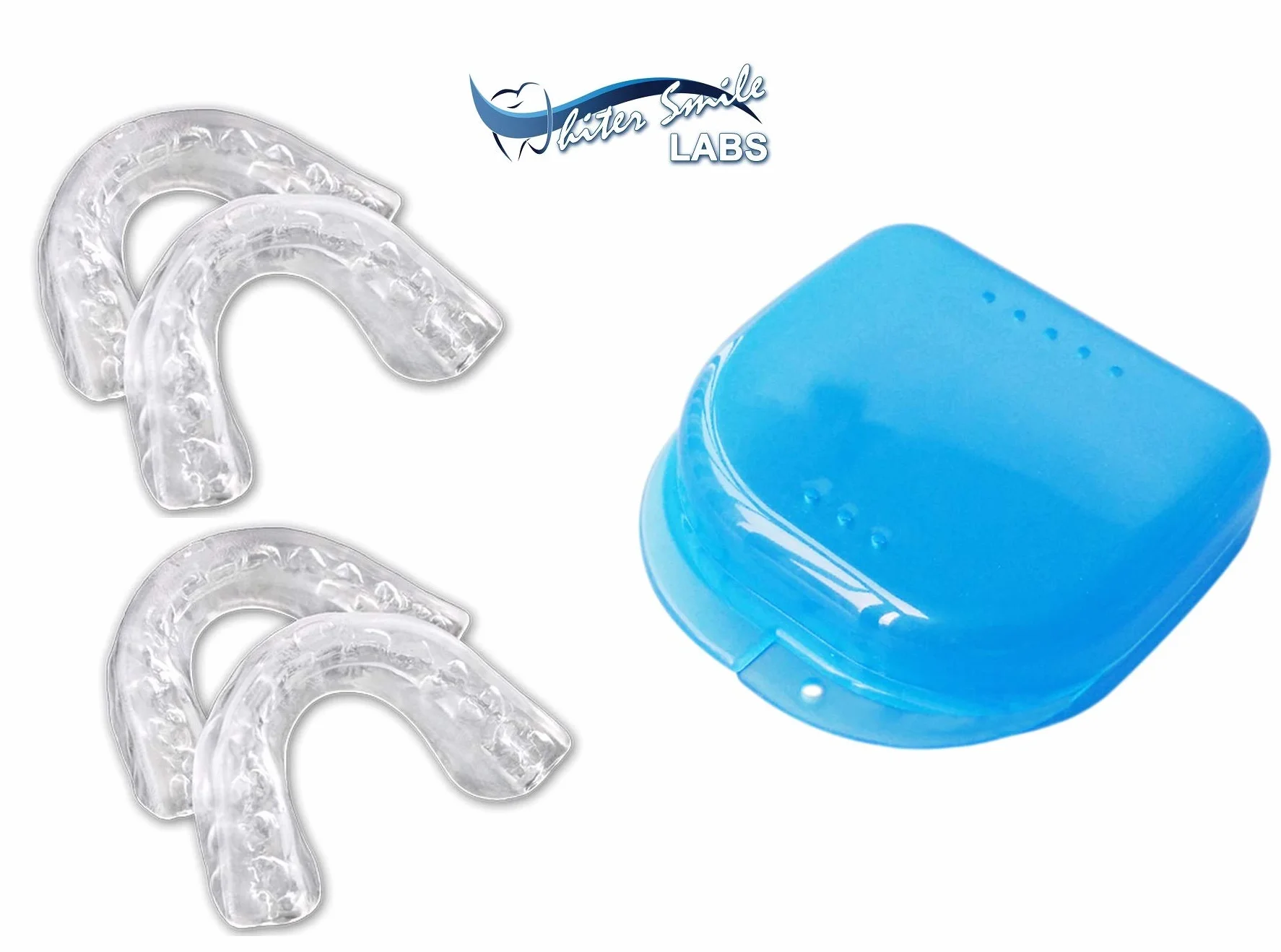 Whiter Smile Labs Vassoio sbiancante denti senza BPA sottile modellabile 4 pezzi