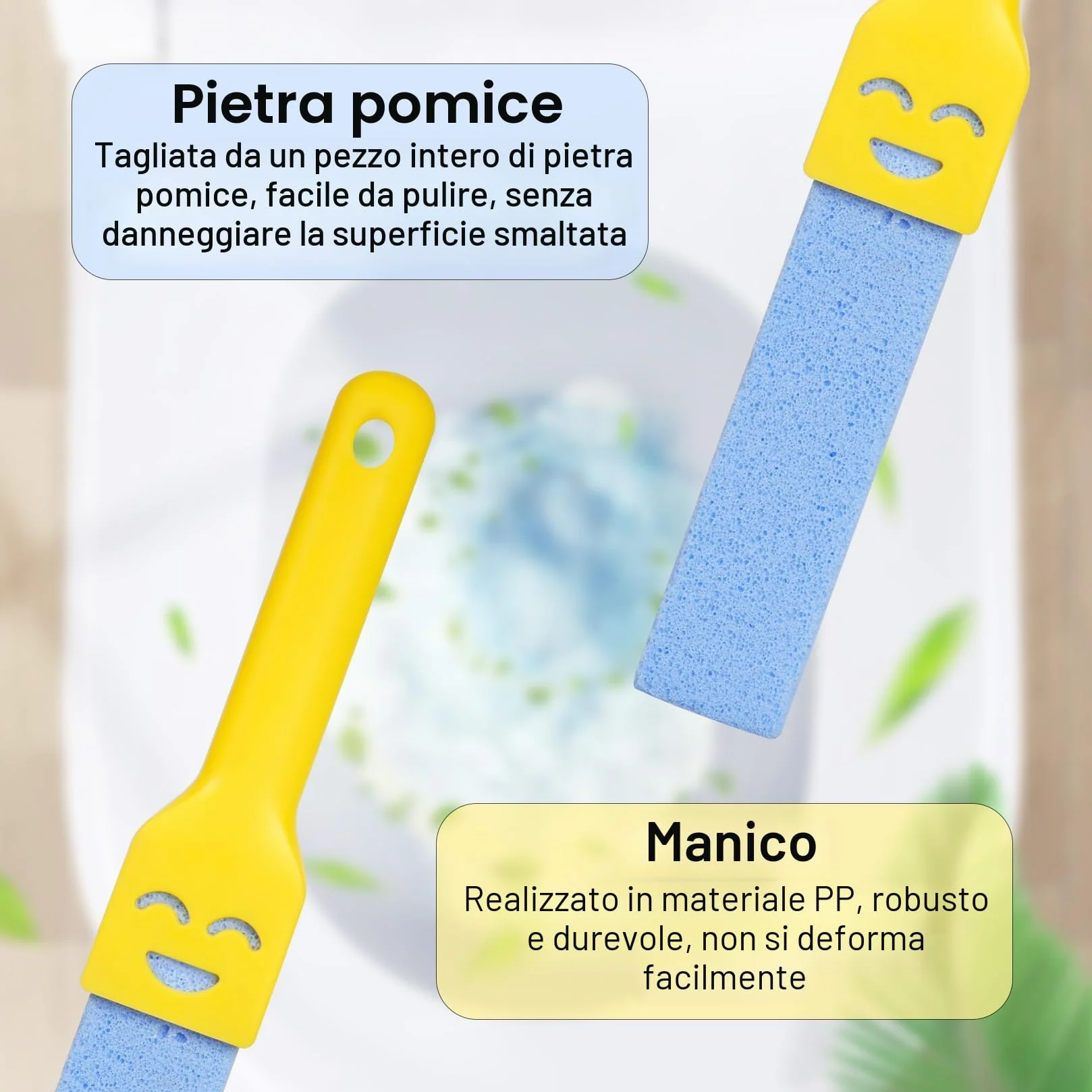 10 Pz Pietra Pomice per WC, Blocco Pietra Pulente Spazzole Bastone Naturale, Cleaning Block WC con 2 Maniglie per Pulizia di Piscine Bagno Cucina e Pumice Stone Cura dei Piedi