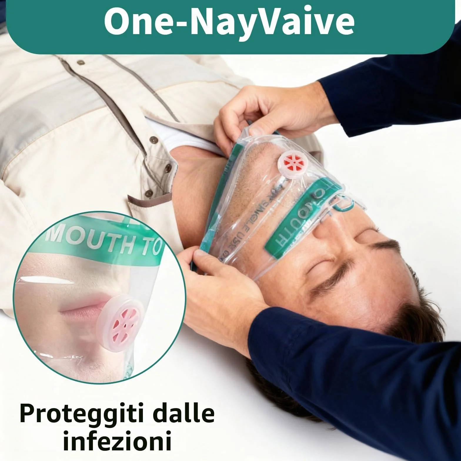 Set 8 Mascherine Respirazione Primo Soccorso, Maschera CPR Emergenza