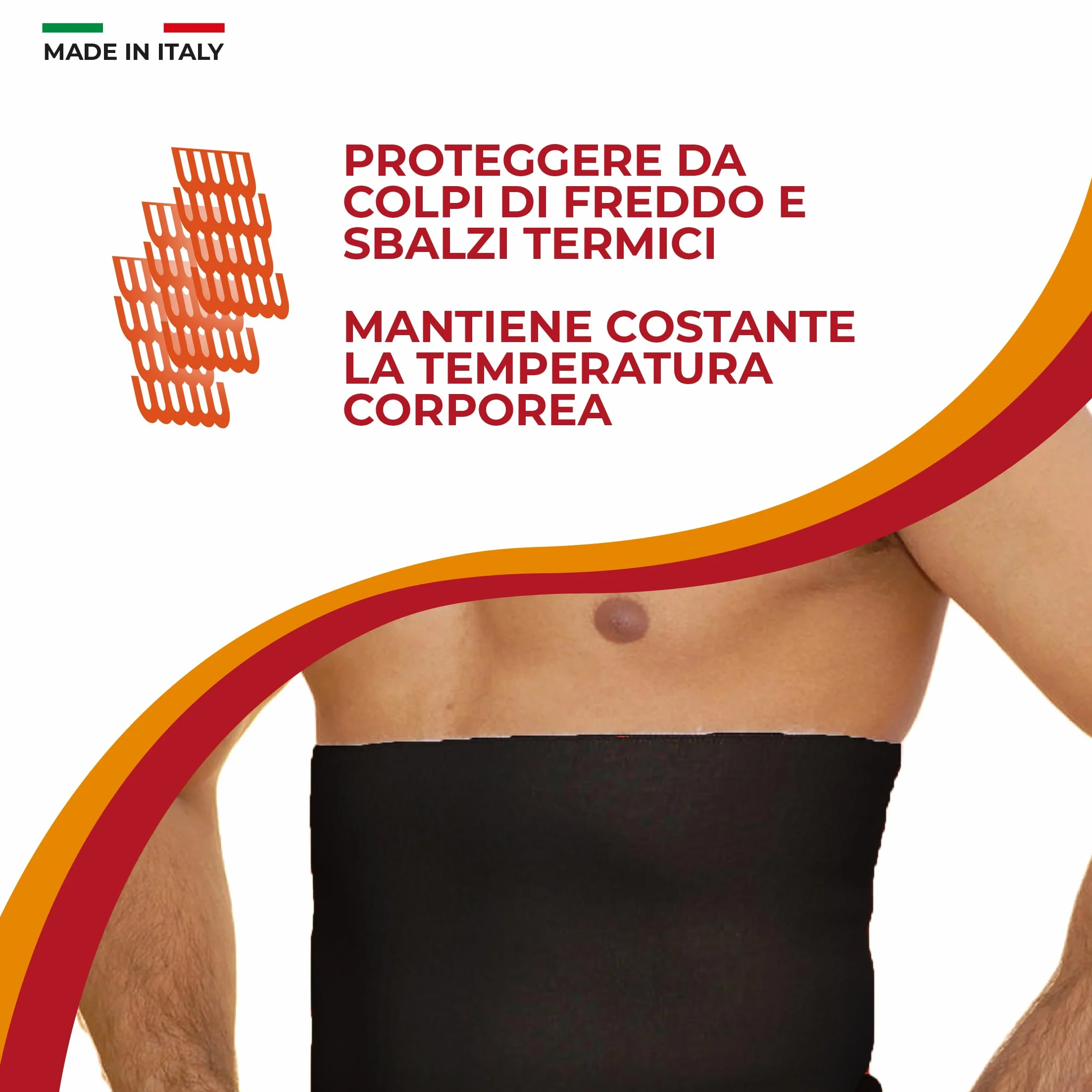 Leedya Pancera in Lana 43% Riscaldante Contenitiva Donna e Uomo Invernale - Calda Fascia Lombare Supporto Schiena Protezione e Sostegno - Panciera maschile e femminile Ortopedica Unisex (Nera, S)