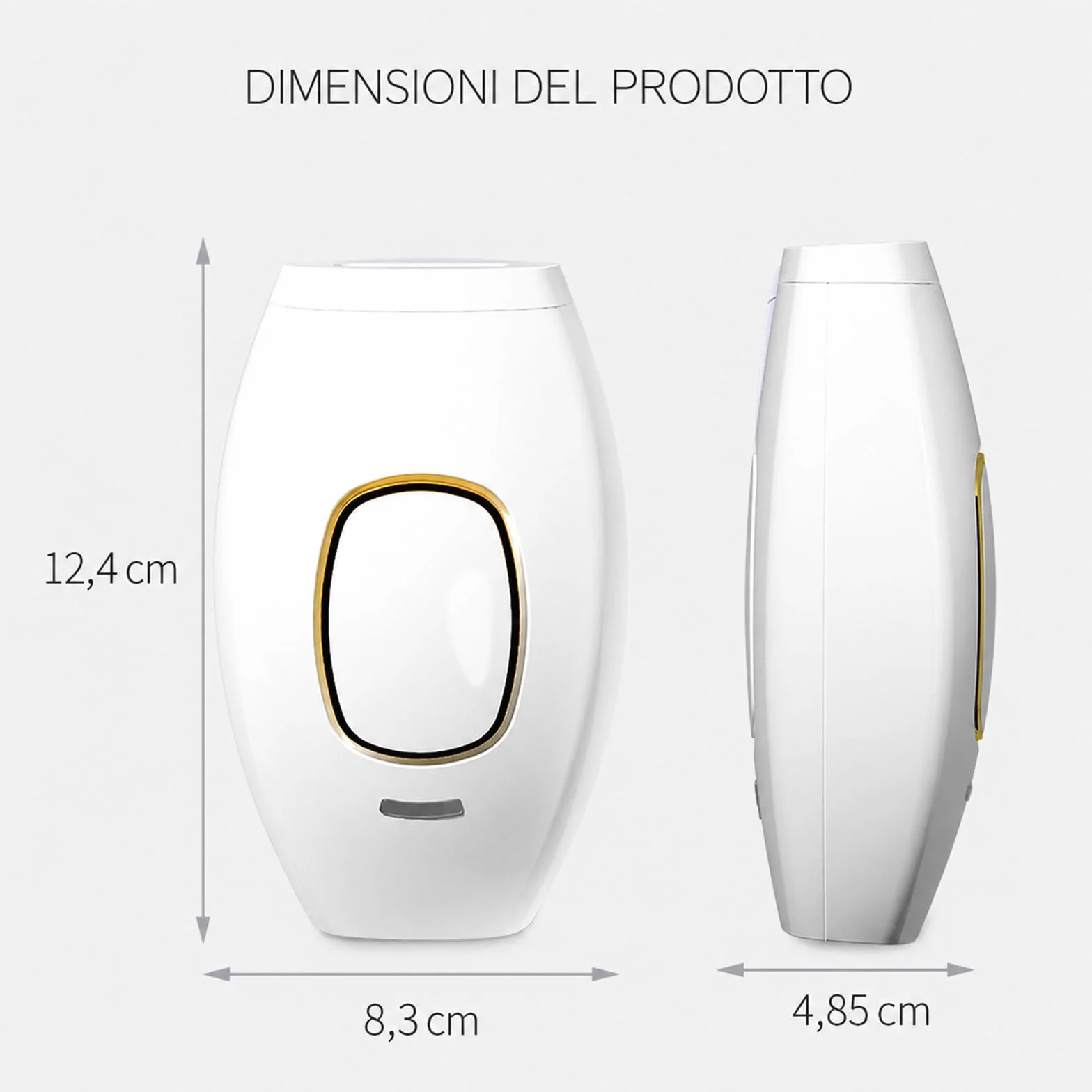 Solippy Luce Pulsa 881 Dispositivo di Depilazione IPL a Forma di Pane per Donna Elettrico Bianco