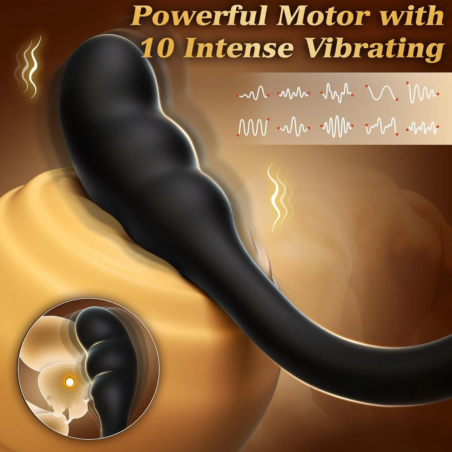 Vibratore Anale con anello Pene Lui Sex Toy, Anal Plug Vibratoreper Uomo Professionale, Plug anale-dilatatore uomo, Sex Toys Prostata Vibratore per Uomo Plug Analesex Toy Stimolatore Prostata per Lui