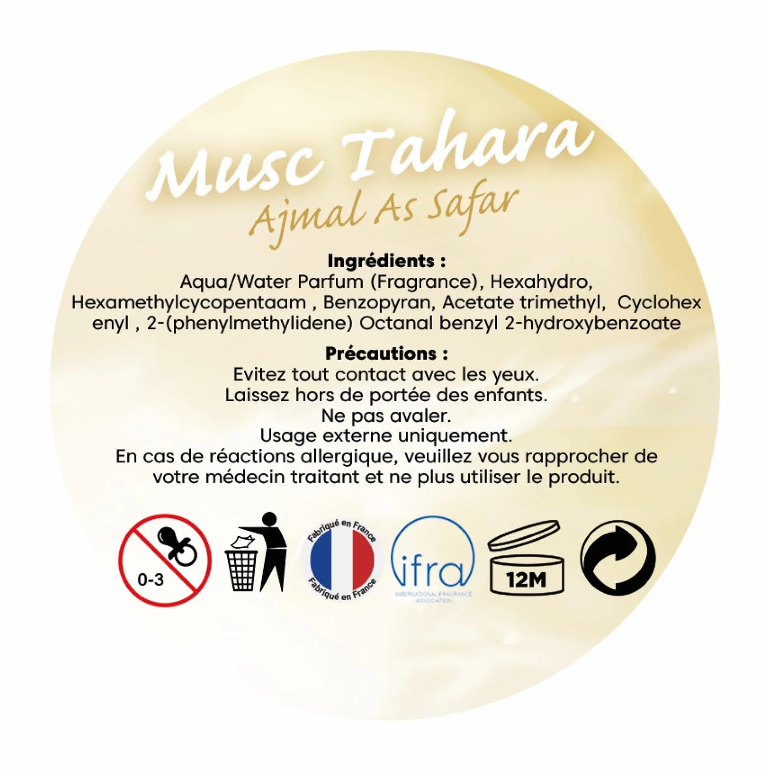 Musc Tahara Aromatizzato Pack Barba da Papà Ciliegia Frutti Rossi Ajmal As Safar® Set di 3 Muschio Bianco intimo 5 ml