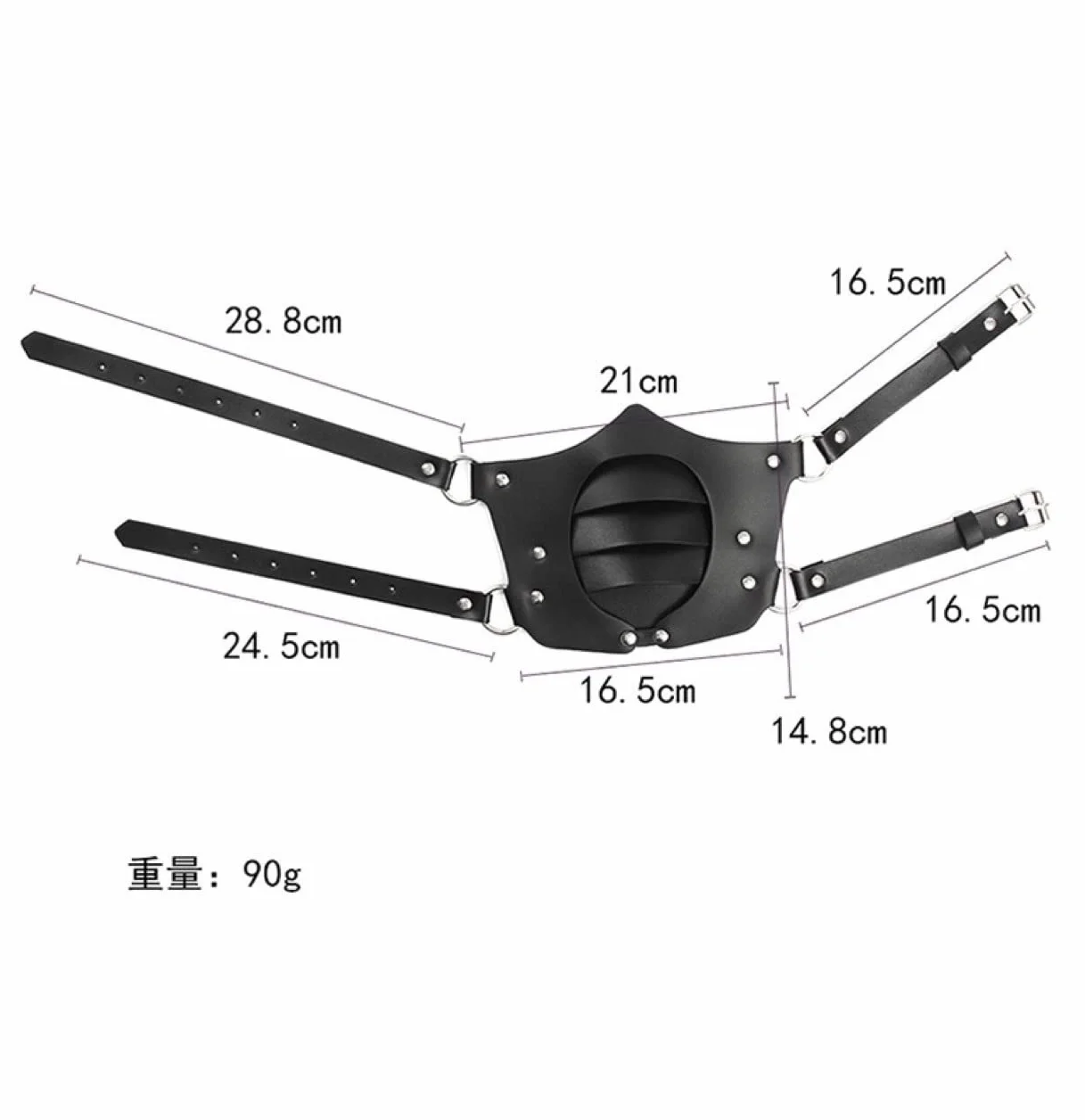GEBONE Maschera punk pelle mezza maschera MK-09 cosplay sexy