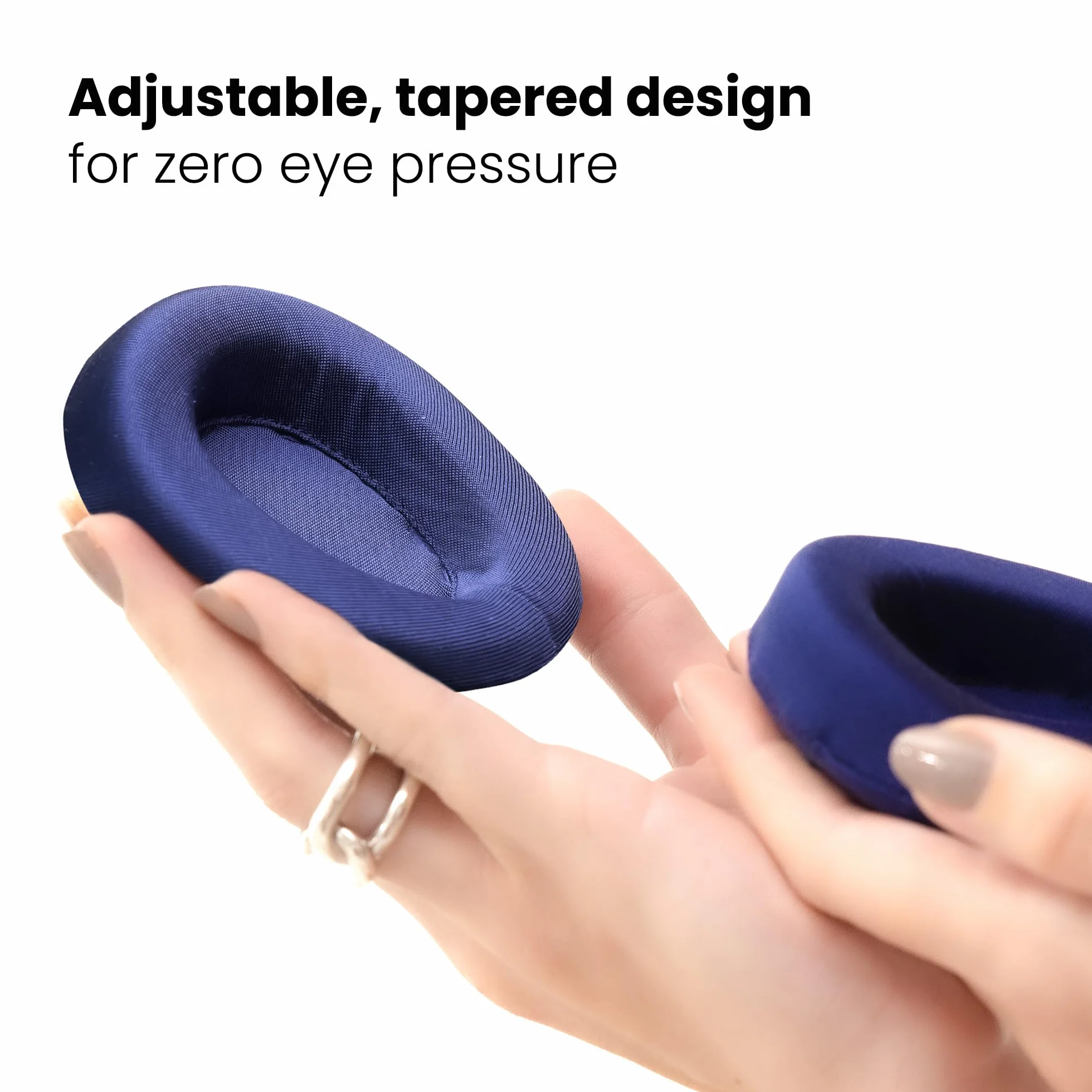 Manta Silk - Mascherina per dormire in seta di lusso con coppe per gli occhi in pura seta, delicata su pelle e capelli, traspirante, con vestibilità affusolata per il massimo comfort