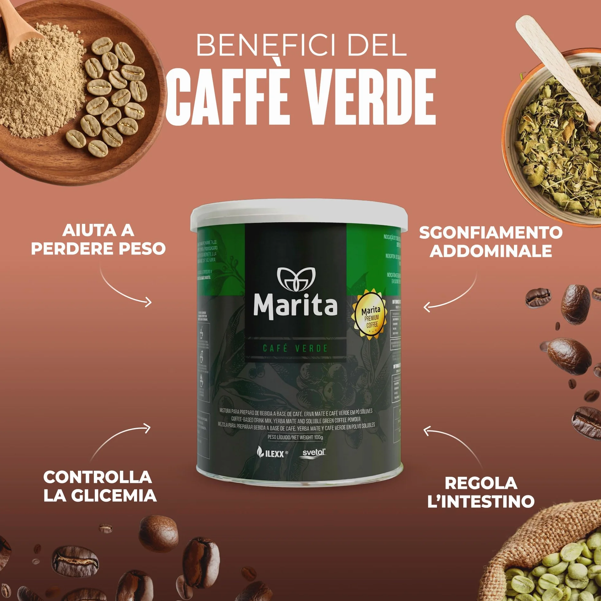 Caffè Marita Verde caffè funzionale termogenico 100 g 40 dosi