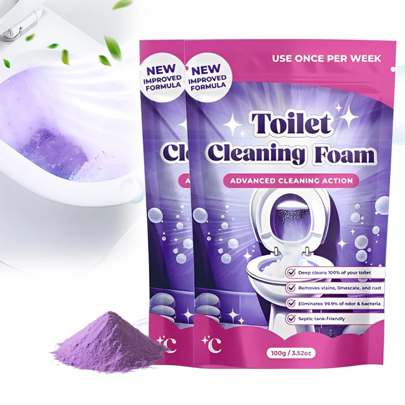 Disincrostante WC, 2026 Nuovo Detergente Anticalcare in Detergente per WC, Self-Cleaning Foam, Scioglie Gli Ingorghi Elimina Incrostazioni di Calcare e Ruggine per la Pulizia di W C e Bagno (2Pcs)