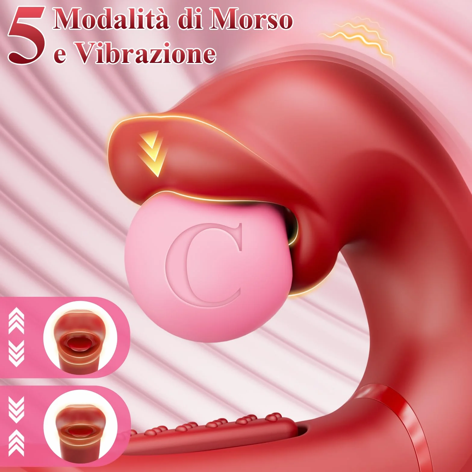 Vibratoreper Donna Professionale Sex Toys Coppia - Dildo Vibratore Clitoride e Punto G Sexytoysys Donna con Forti Modalità di Schiaffi, Morsi e Vibrazioni, Vibratori Rabbit Toys Sessuali per Donne