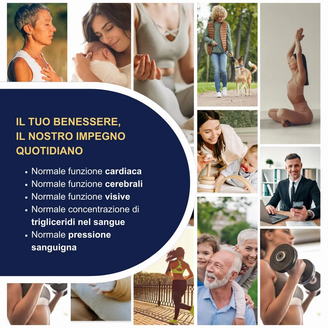Omega3 2000 mg ad Alto Dosaggio - Omega 3 IFOS 5 Stelle - OMEGOR Vitality 1000 - 30cps (10 Confezioni)