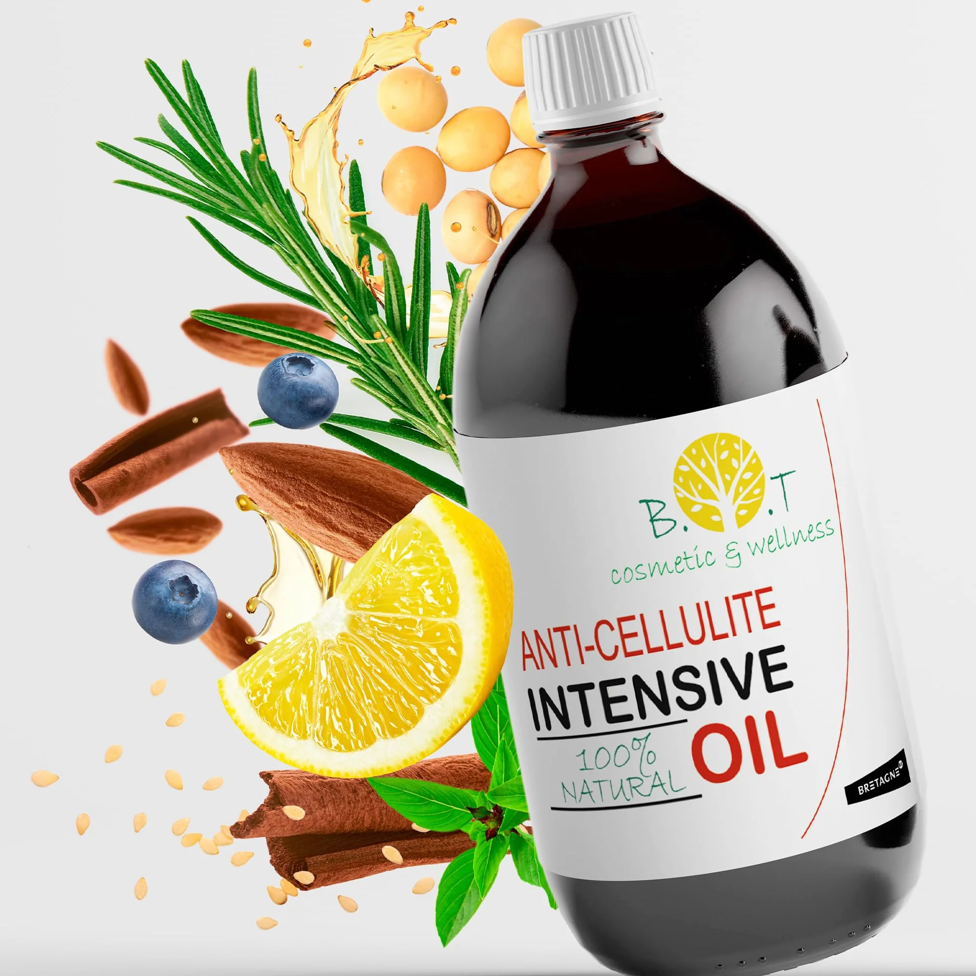 Olio da Massaggio Snellente e Anticellulite Ultra Intensivo 500 ml 100% Naturale Formula Penetrante Profonda
