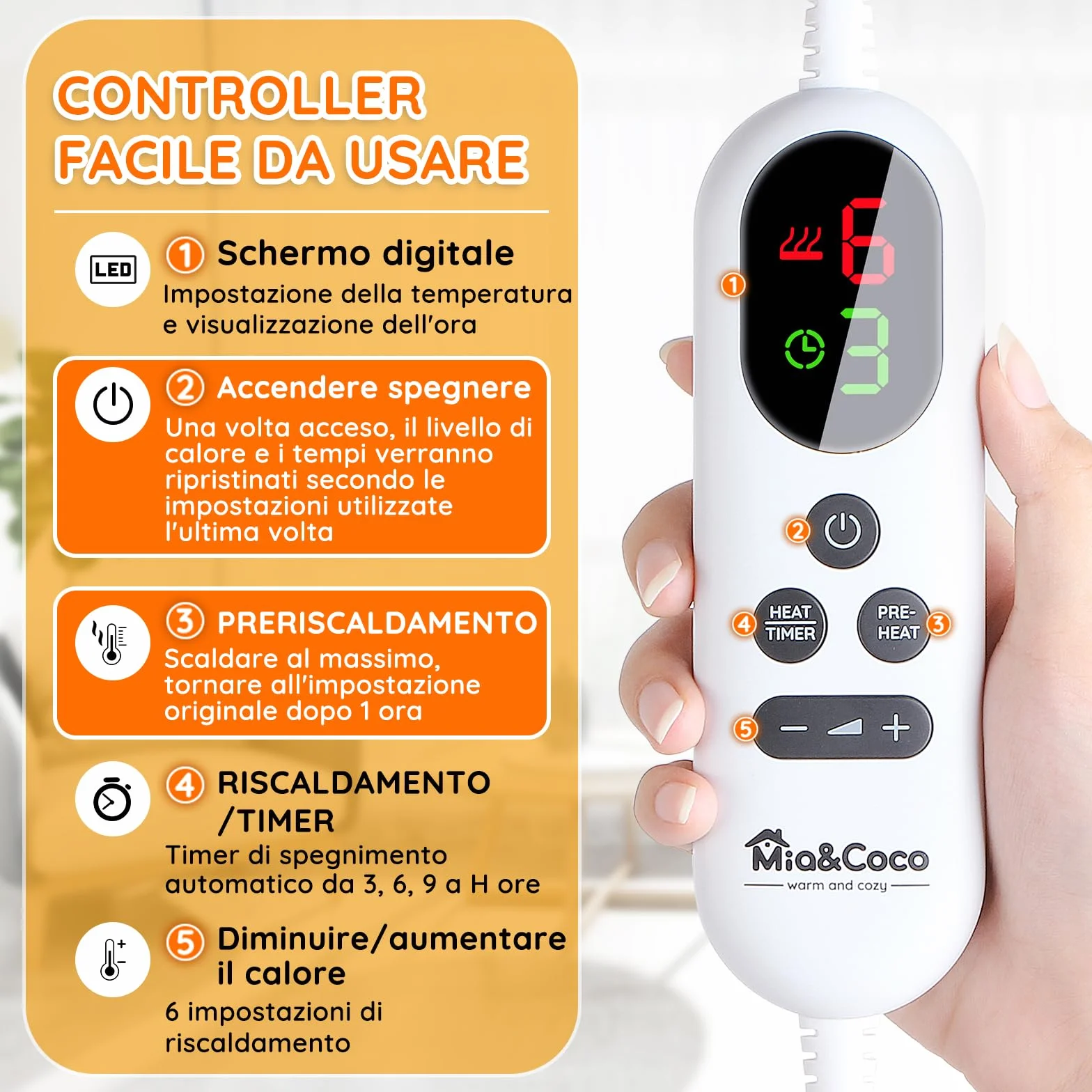 Termoforo Elettrico Cuscino Termico per Collo e Spalle, 60x100cm 6 livelli di riscaldamento, Timer di Spegnimento Automatico 2 ore, con Cintura in Vita, Scaldaschiena, Flanella, Lavabile in Lavatrice