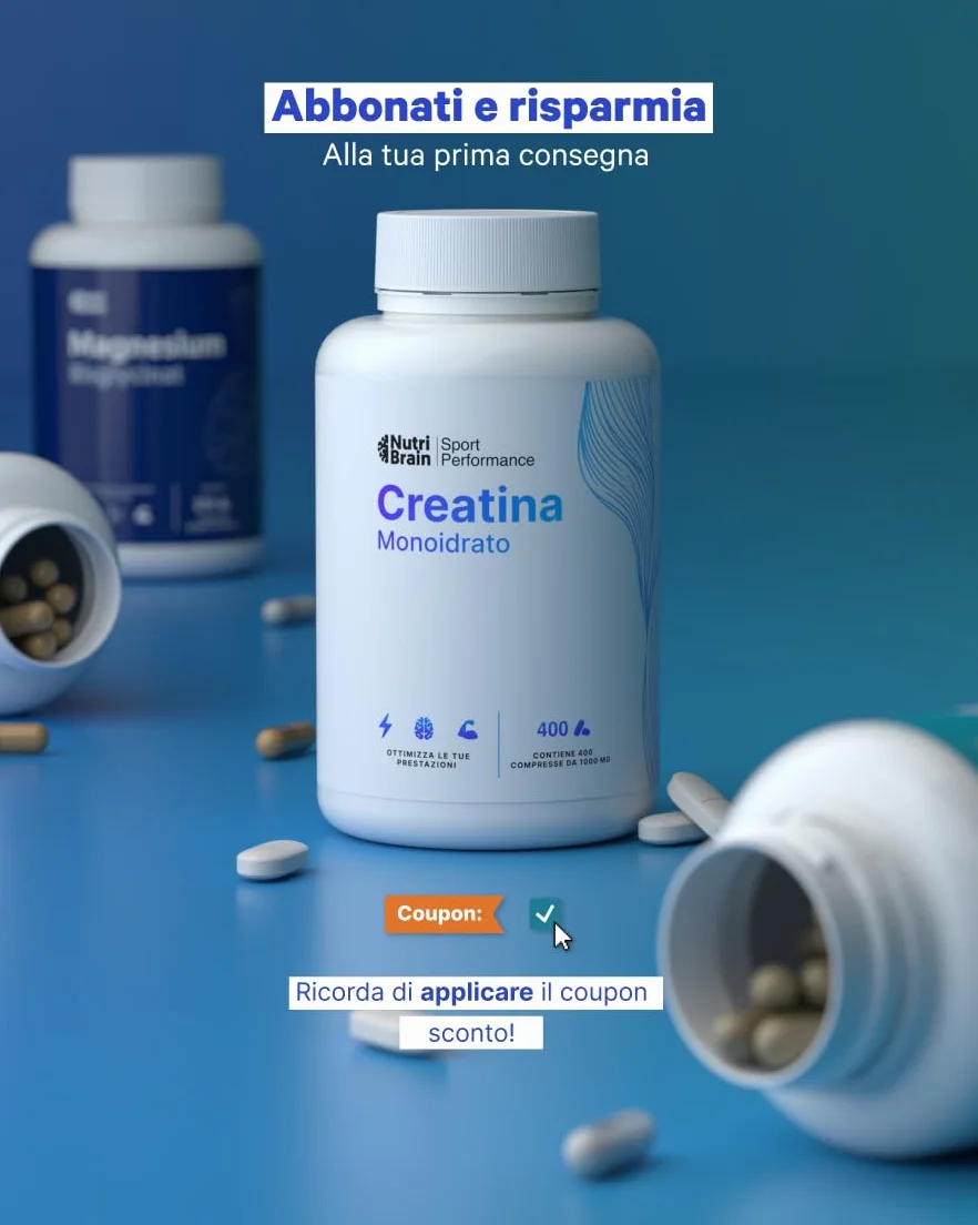 Creatina Monoidrata 3000 mg – 400 compresse | Migliora la forza, la massa muscolare, l'endurance, il recupero, l'energia e l'agilità mentale | Vegana, Senza Glutine, Senza OGM | Per Uomo e Donna