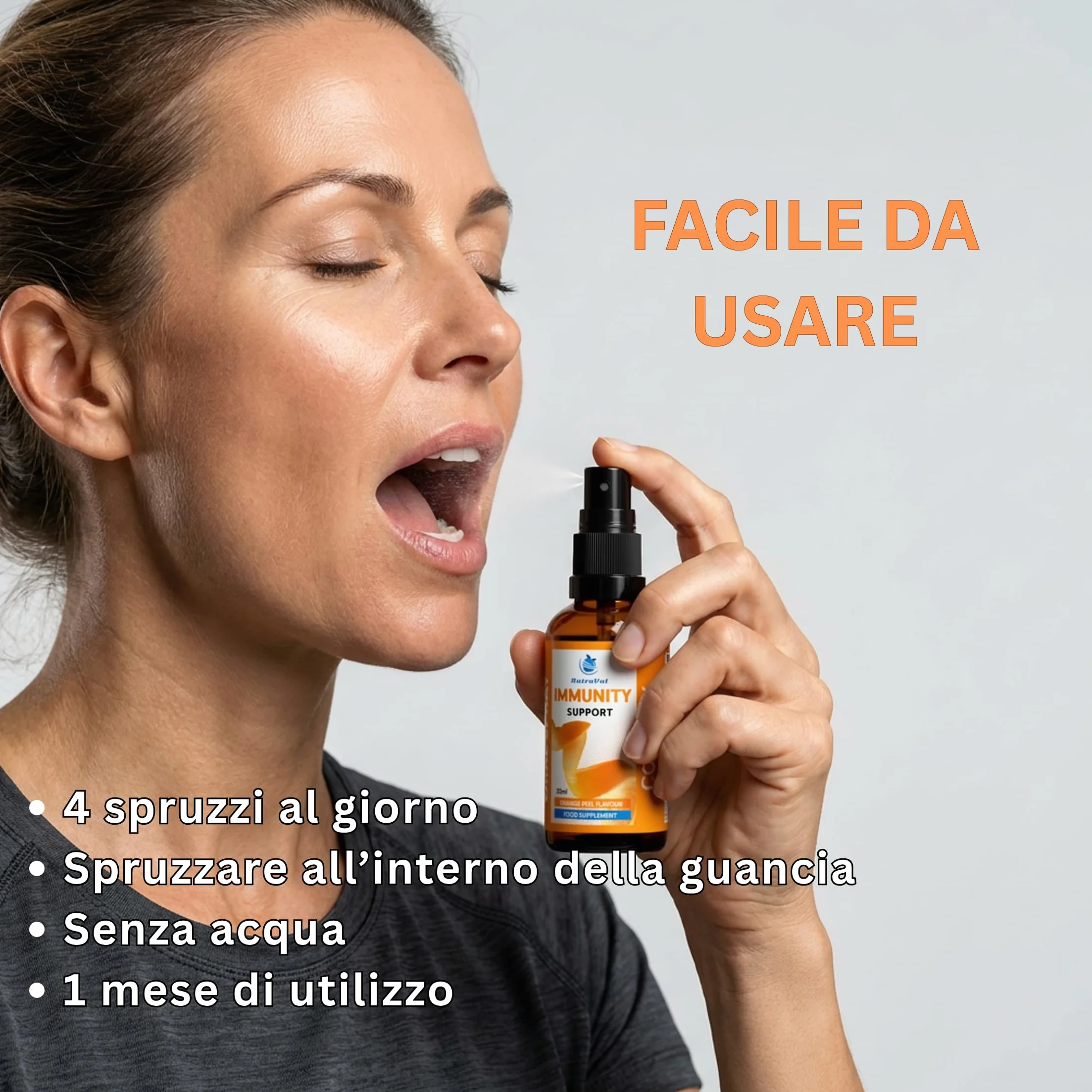 Spray Immunità con Complesso di 4 Funghi | Chaga, Reishi, Shiitake & Cordyceps | Vitamina D3 2000 UI – Immunità, Ossa & Muscoli | Sambuco Nero | Assorbimento Rapido – Senza Compresse | Vegano | 30 ml