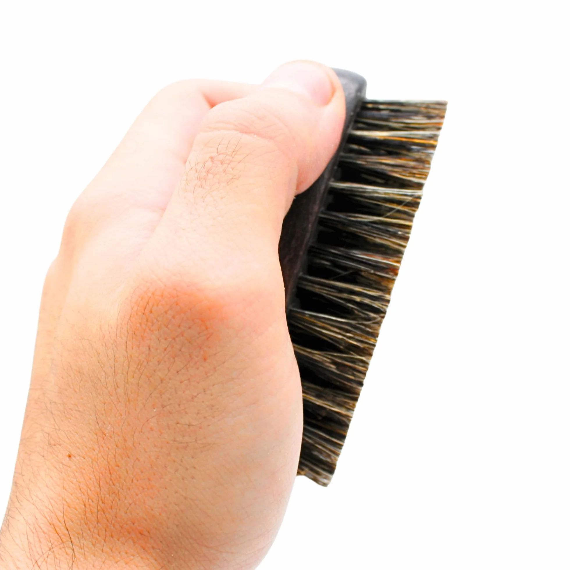 DOJA Barcelona Spazzola per barba da uomo, setole di cinghiale, legno di faggio, materiale durevole, uso versatile, facile da pulire e baffi curati, design pulito per finitura impercabile
