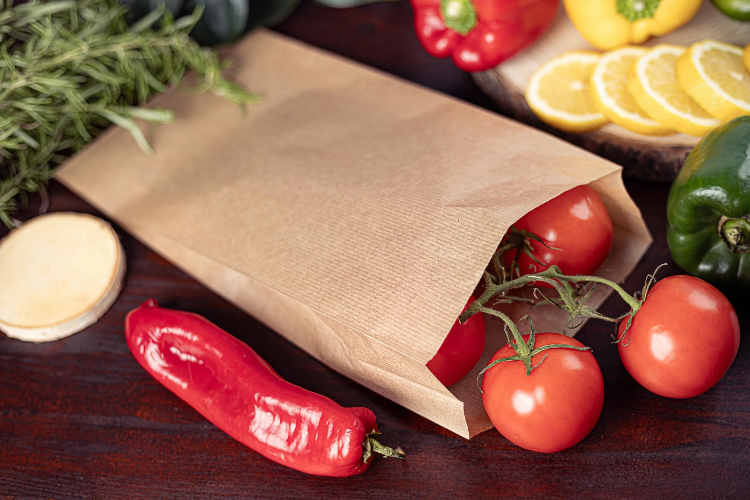 Sacchetti di Carta Kraft Marroni 12x4,5x21 cm 1000 Pz Sacchetto Regalo Alimenti