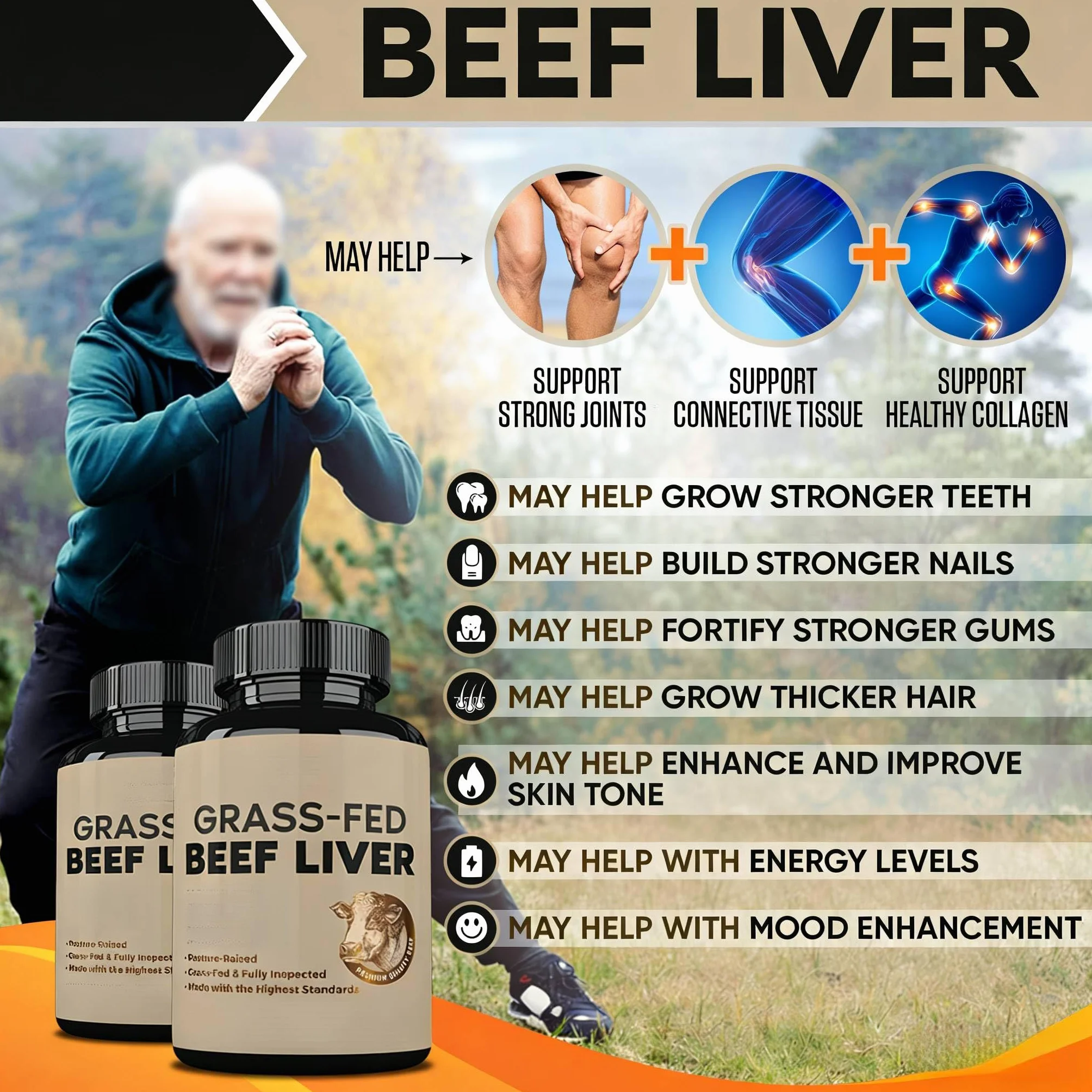 Fegato di manzo allevato ad erba - Protegge occhi e pelle - Disintossica - Salute riproduttiva - Senza glutine