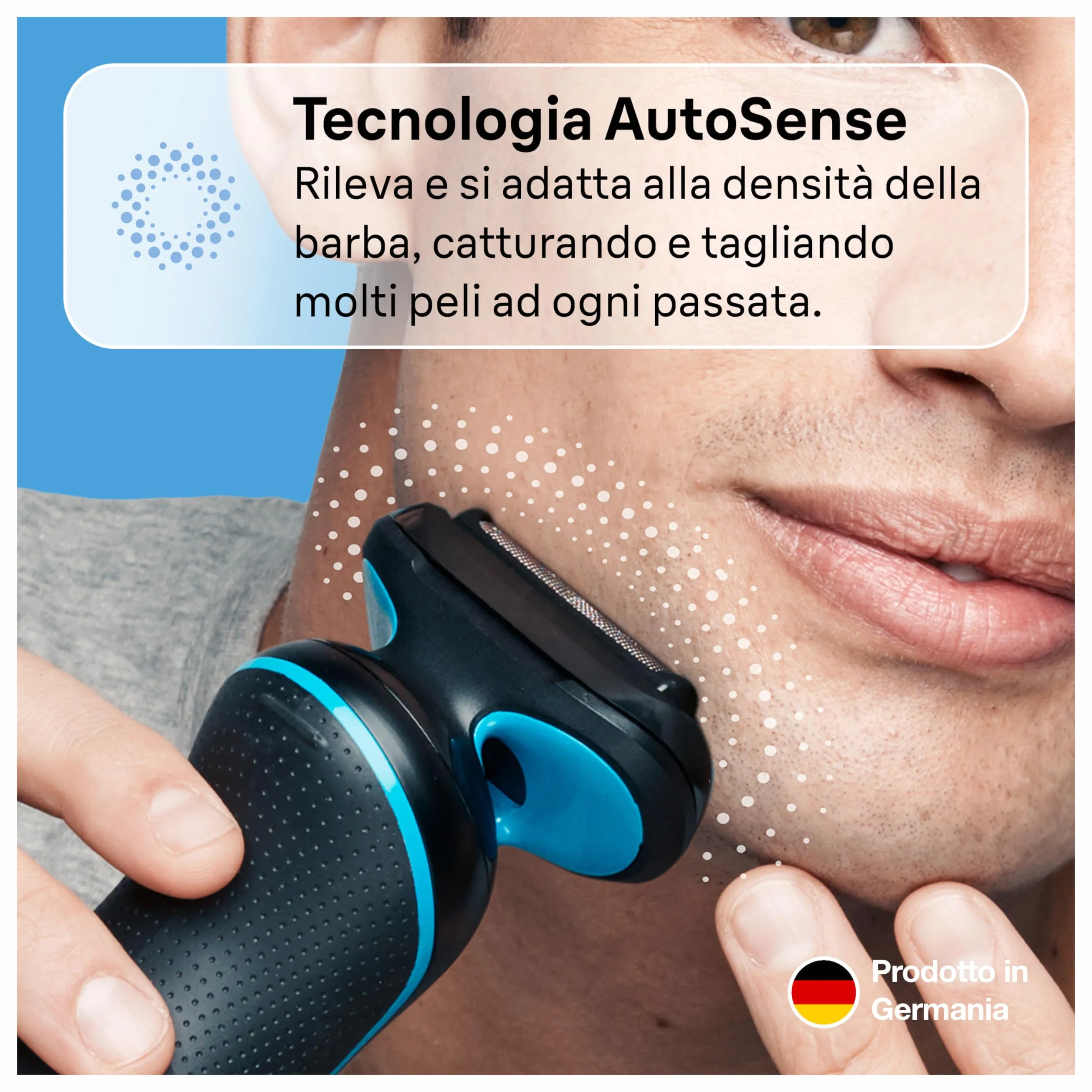 Braun Series 5 Regolabarba Uomo Rasoio Elettrico Barba Wet&Dry Ricaricabile Razor 51-B1200s Blu