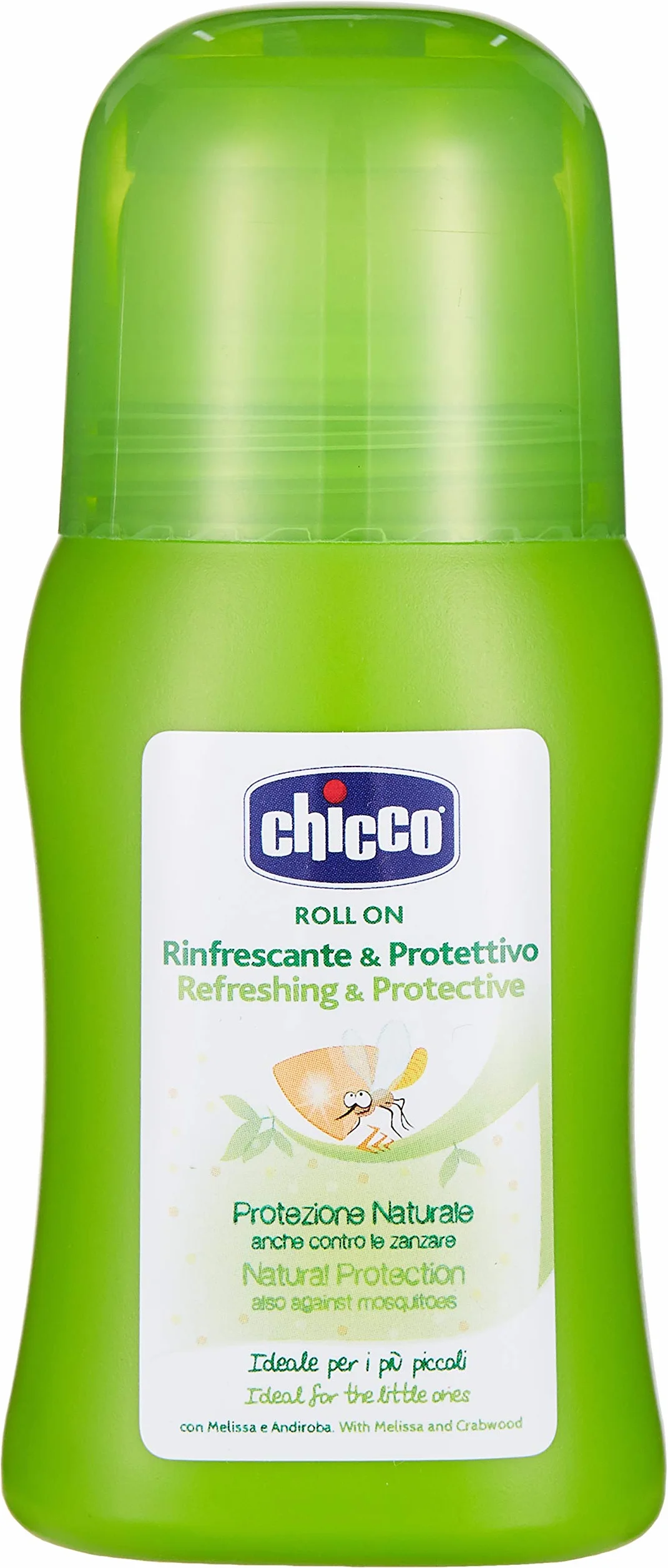 Chicco Roll On Rinfrescante & Protettivo, Protezione Naturale Dagli Insetti, 60 ml