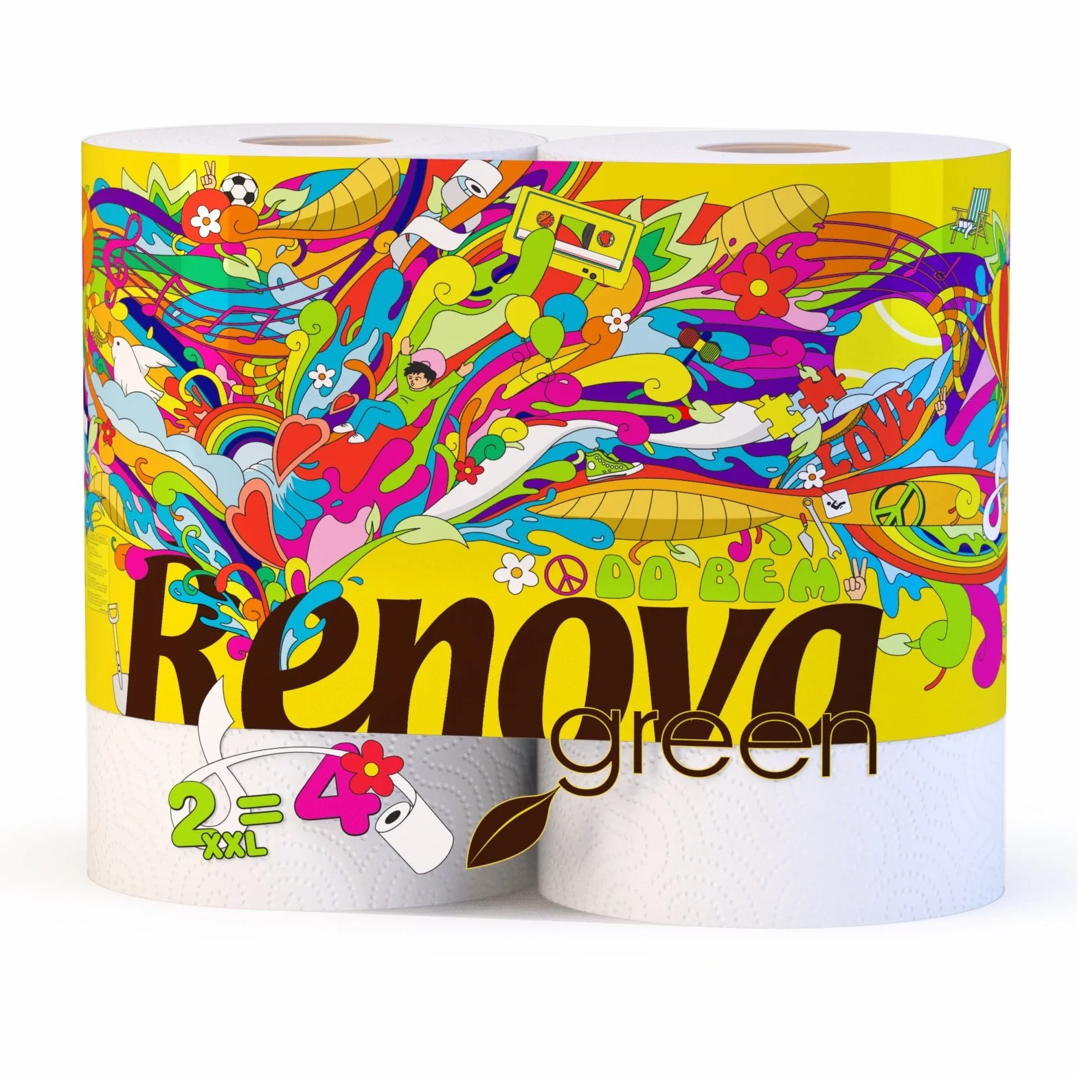 Renova Verde Asciugamano Carta Riciclabile XXL 2 Pezzi