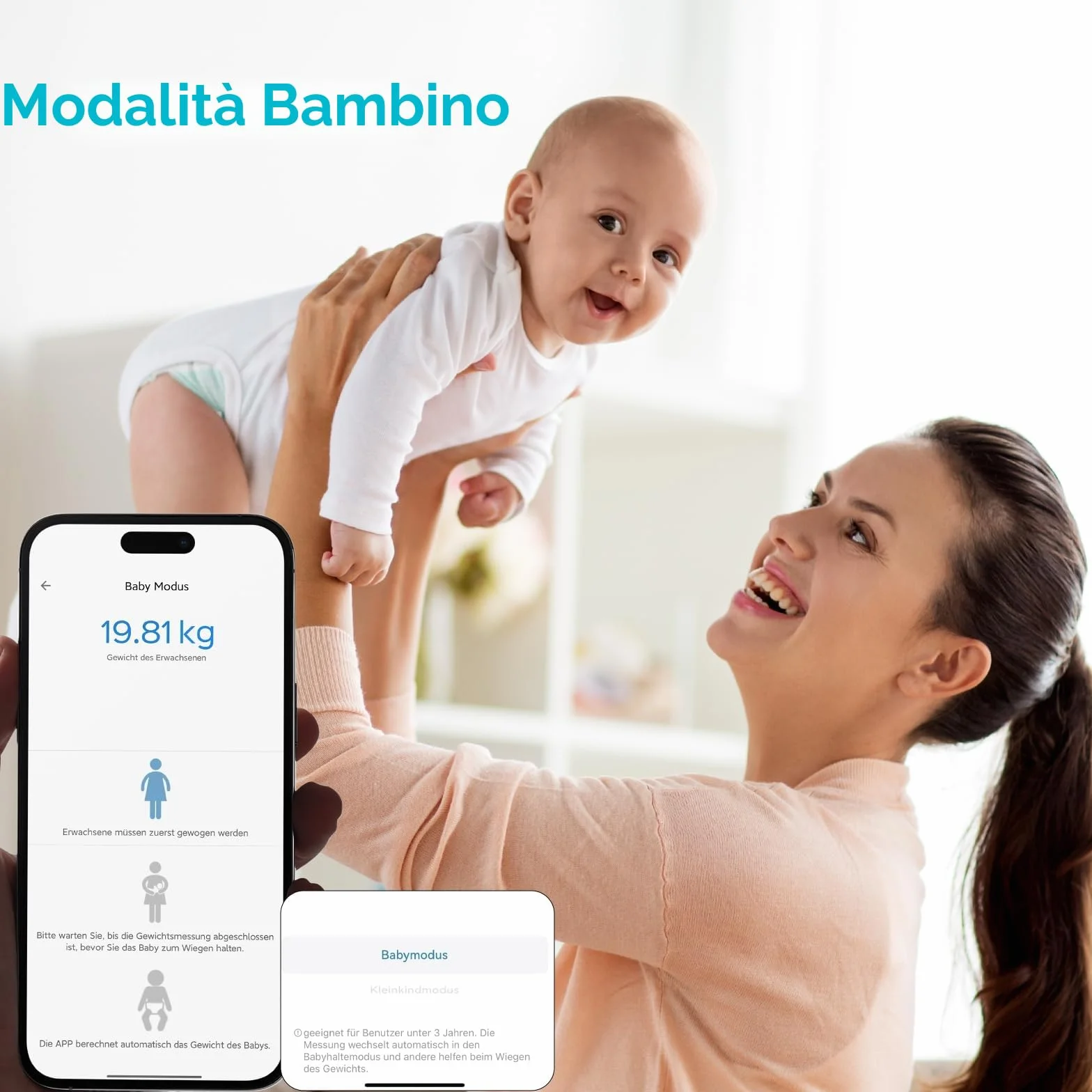 Bilancia Pesapersone Digitale Bluetooth App, Professionale Smart Impedenziometrica, Grasso Corporeo Massa Magra BMI 22 Indici, Elettronica Nero 4AAA
