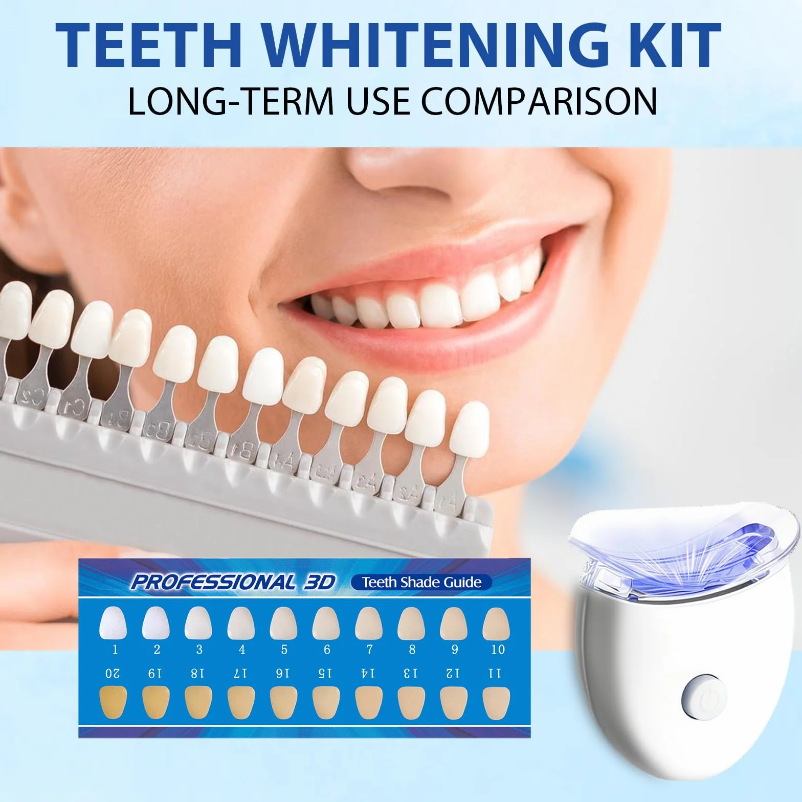 Kit Sbiancante Denti Professionale 10 pcs Gel Sbiancante Rapido Sbiancamento Denti a Casa