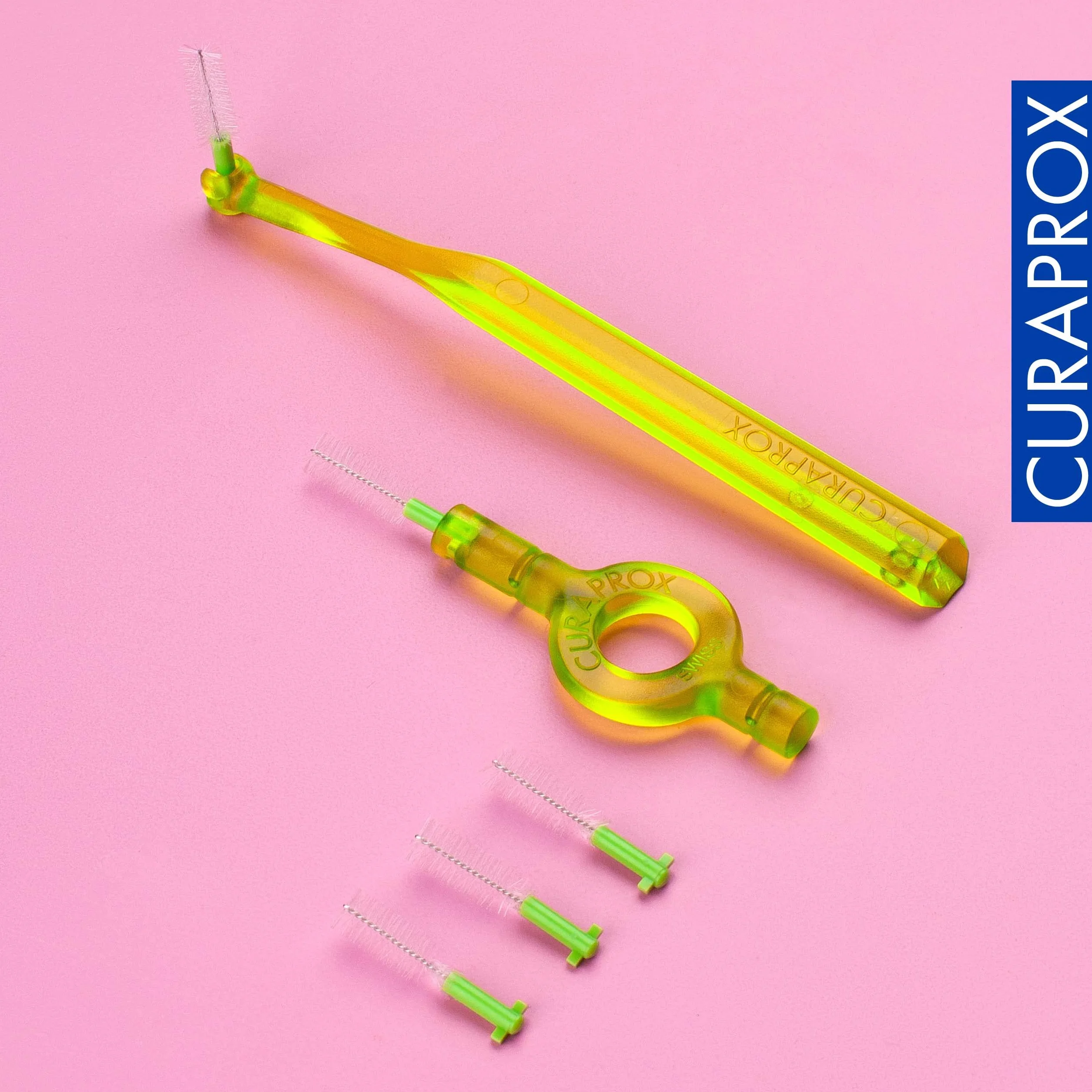 Curaprox CPS 011 Prime Start Set di pennelli interdentali 5 spazzole 2 supporti Verde 1,1 mm 5 mm