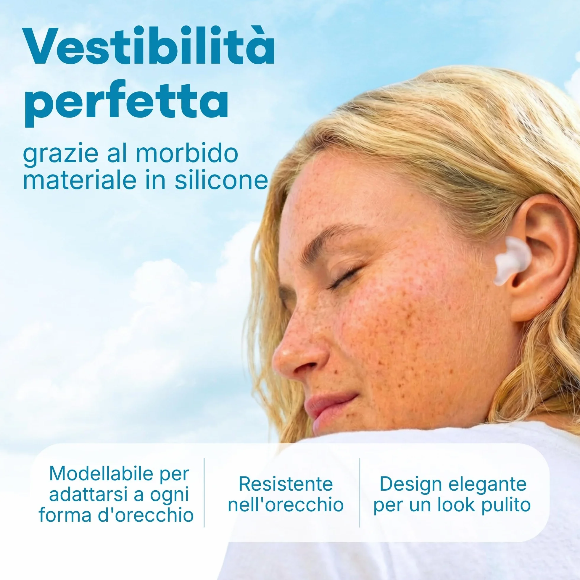 Tappi Orecchie per Dormire Medi Grade [6 Paia] - Tappi per Orecchie Antirumore, Insonorizzanti - Riduzione del Rumore, Ideali per Dormire, Studiare