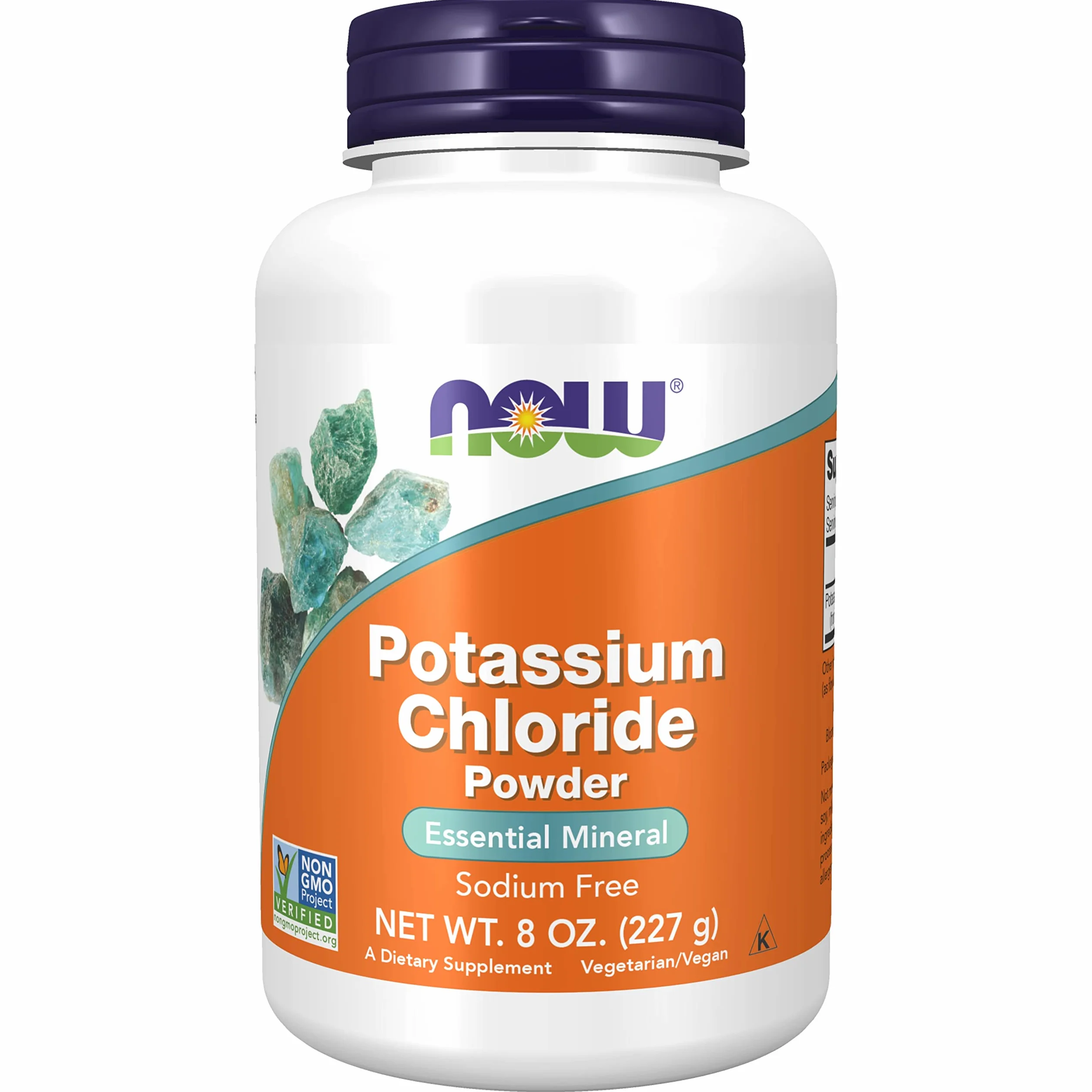 Now Foods, Potassium Chloride Powder (Cloruro di Potassio in Polvere), 227 g, Testato in Laboratorio, Potassio, Senza Glutine, Senza Soia, Vegetariano