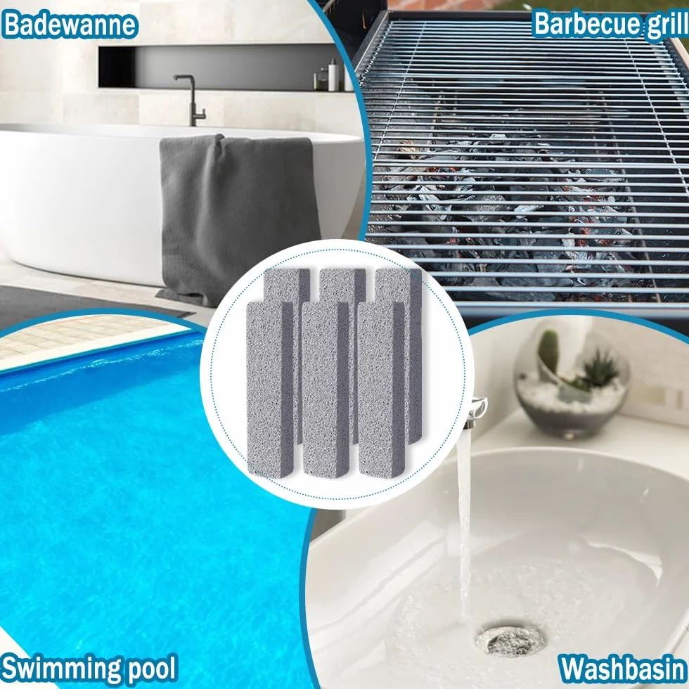 Pietra Pomice per WC 6 Pezzi, Pumice Stone Cleaning Block per Bagno e Cucina