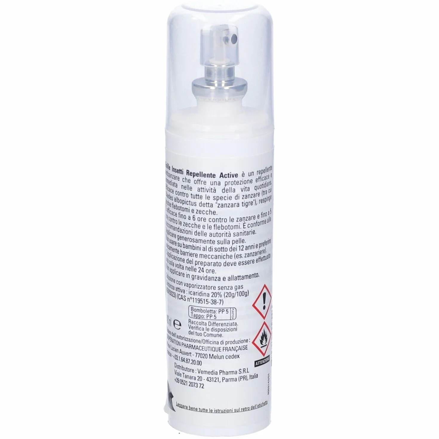 Repellente Insetti Foille Active con Icaridina 20% 100 ml x2, Contro Zanzare Zecche Flebotomi, Efficacia 12 Ore