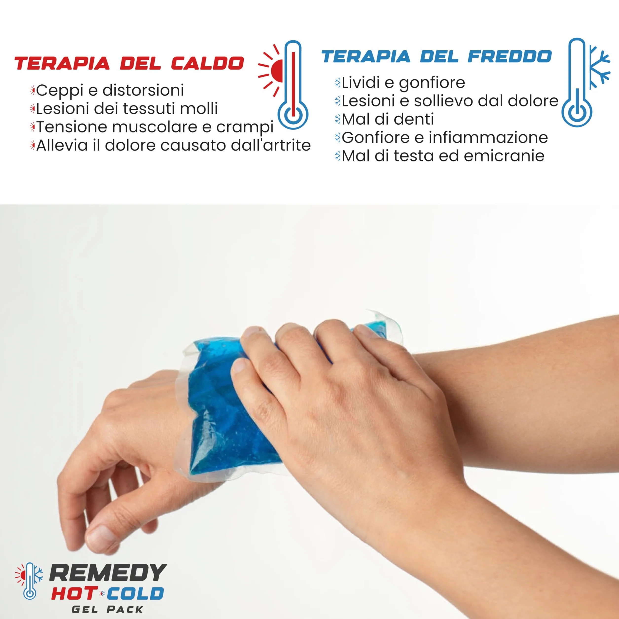 Boston Tech REMEDY Borsa gel caldo e freddo riutilizzabile con fascia di compressione 2 gel + 1 custodia