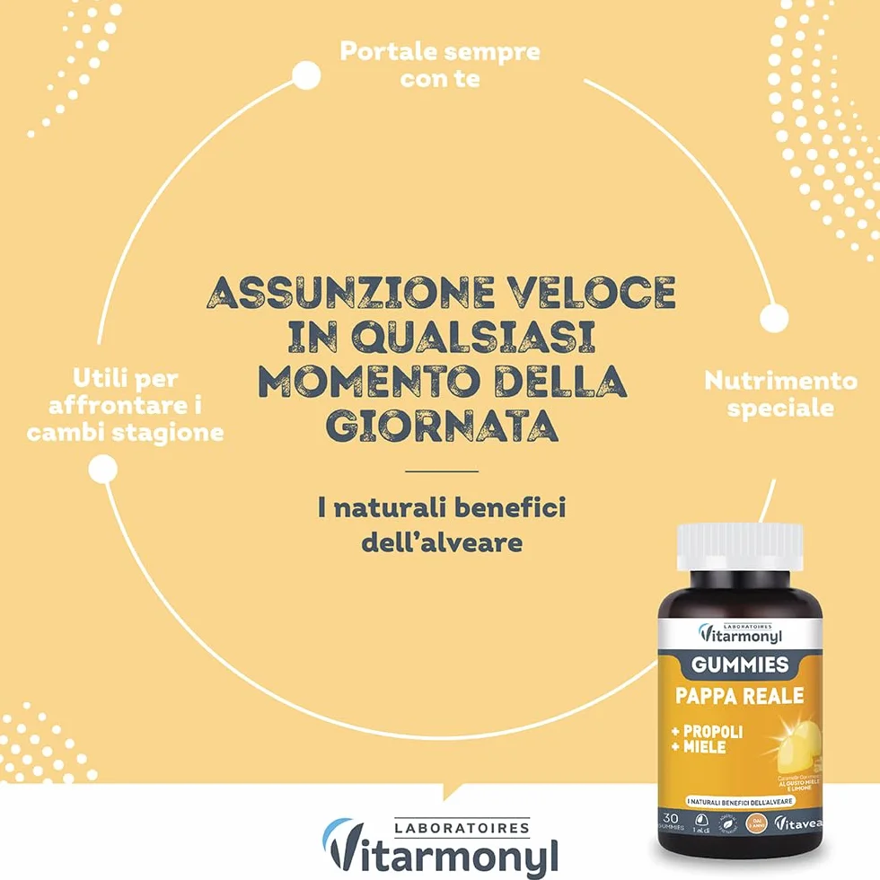 VITARMONYL PAPPA REALE GUMMIES z Propoli i Miele dla Dzieci +3 30 sztuk