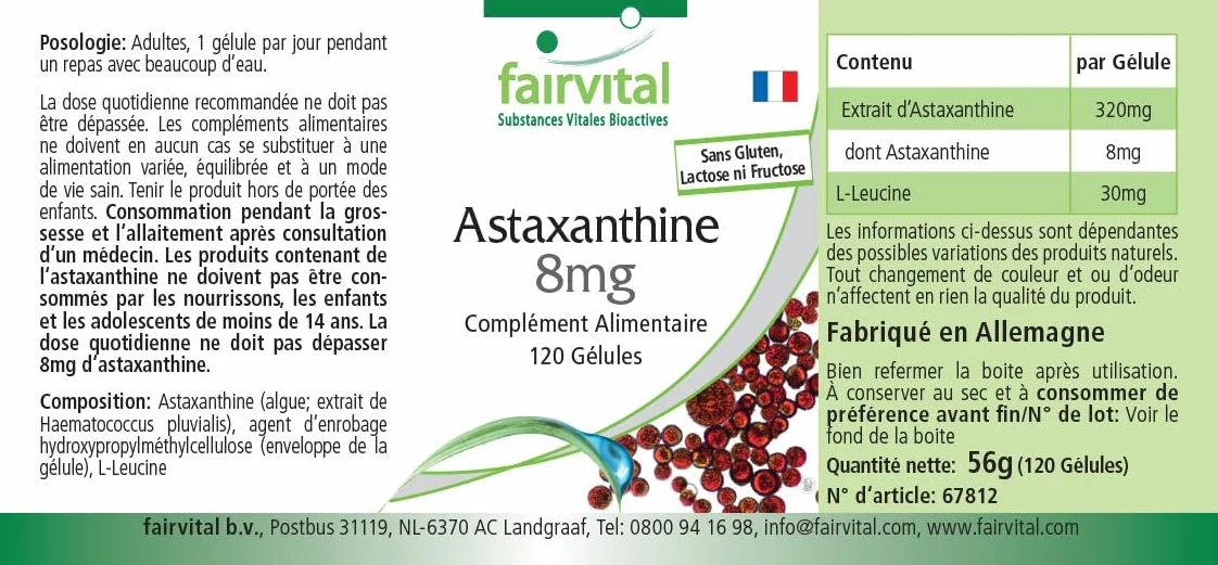 Astaxantina 45mg 120 capsule AstaPure® beadlets - alte dosi 2 mesi