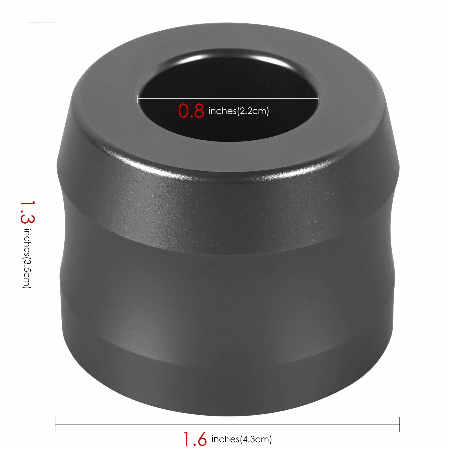 Linkidea-Set da 2 supporti per rasoio in lega di alluminio, diametro apertura 22 mm (0,86"),supporto da bagno per rasoi da uomo, compatibile con Gillette Fusion 5 Power, ProGlide Shield Power (Grigio)
