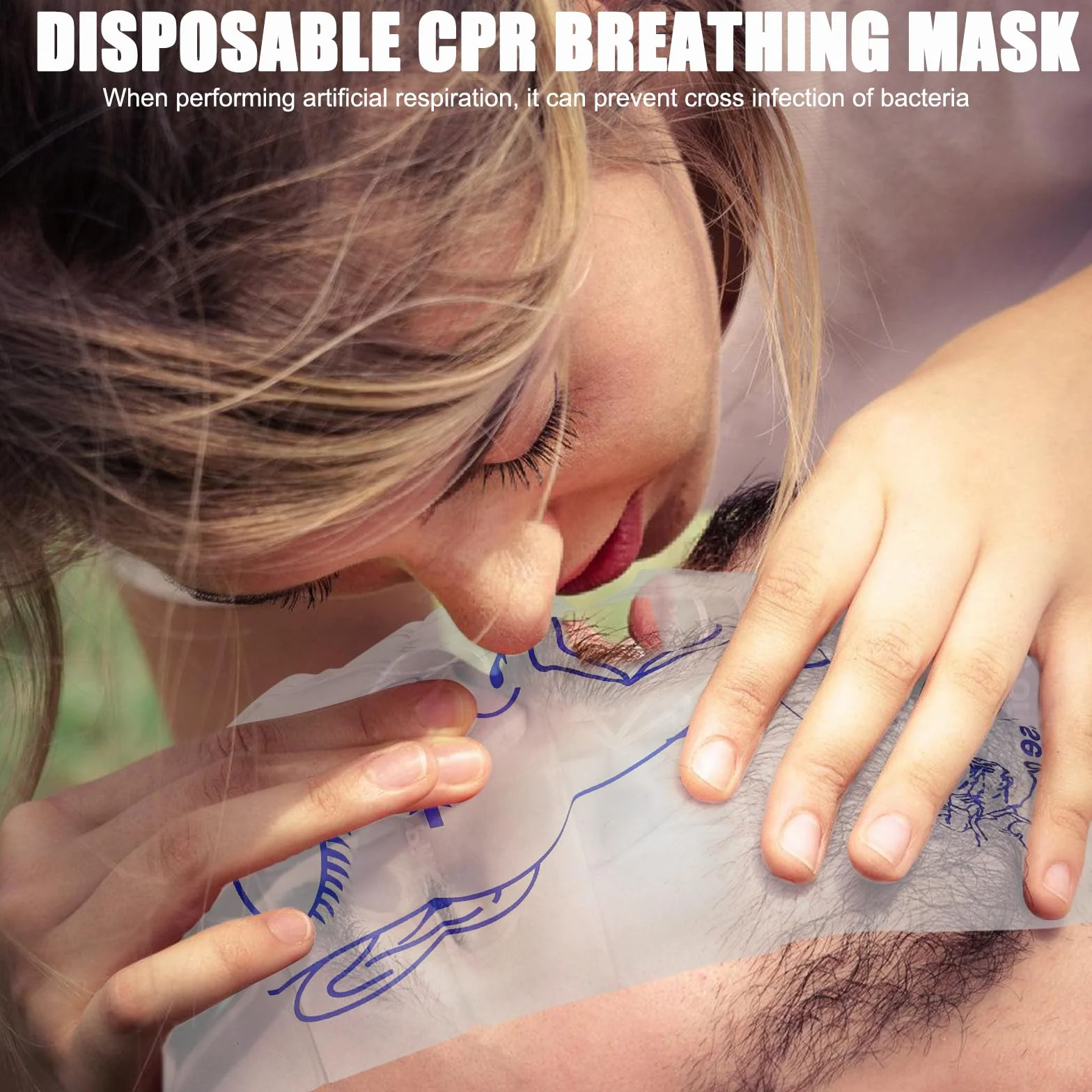 Mascherine per la protezione del viso CPR respiratore kit di emergenza in PVC
