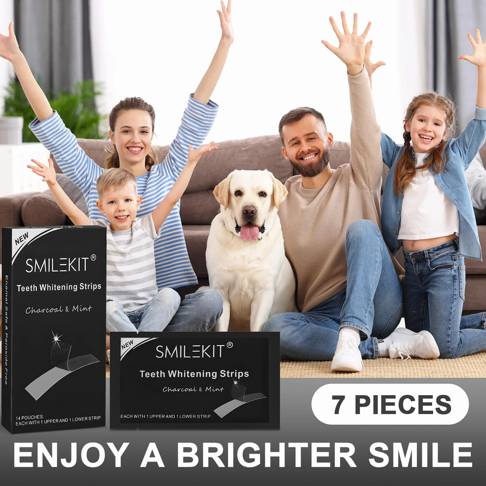 14 Strisce Strisce Sbiancanti Teeth, Sbiancanti Denti, Sbiancante Rapide Bianche Denti, Rimuove Teeth Macchie, per lo Sbiancamento e la Pulizia dei Denti