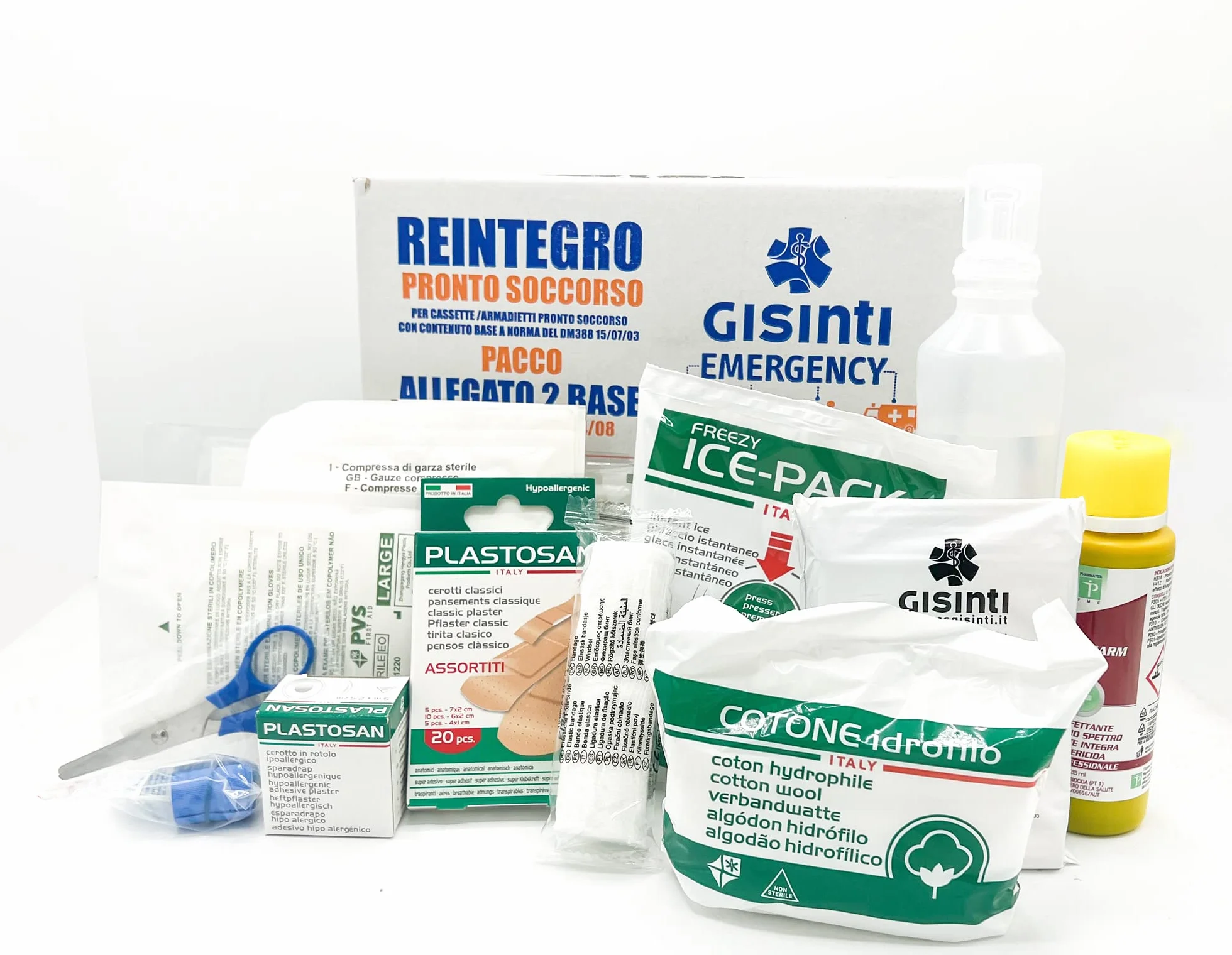 Gisinti Reintegro Cassette Pronto Soccorso All.2 DM388 Pacco Aziende 3 Dipendenti