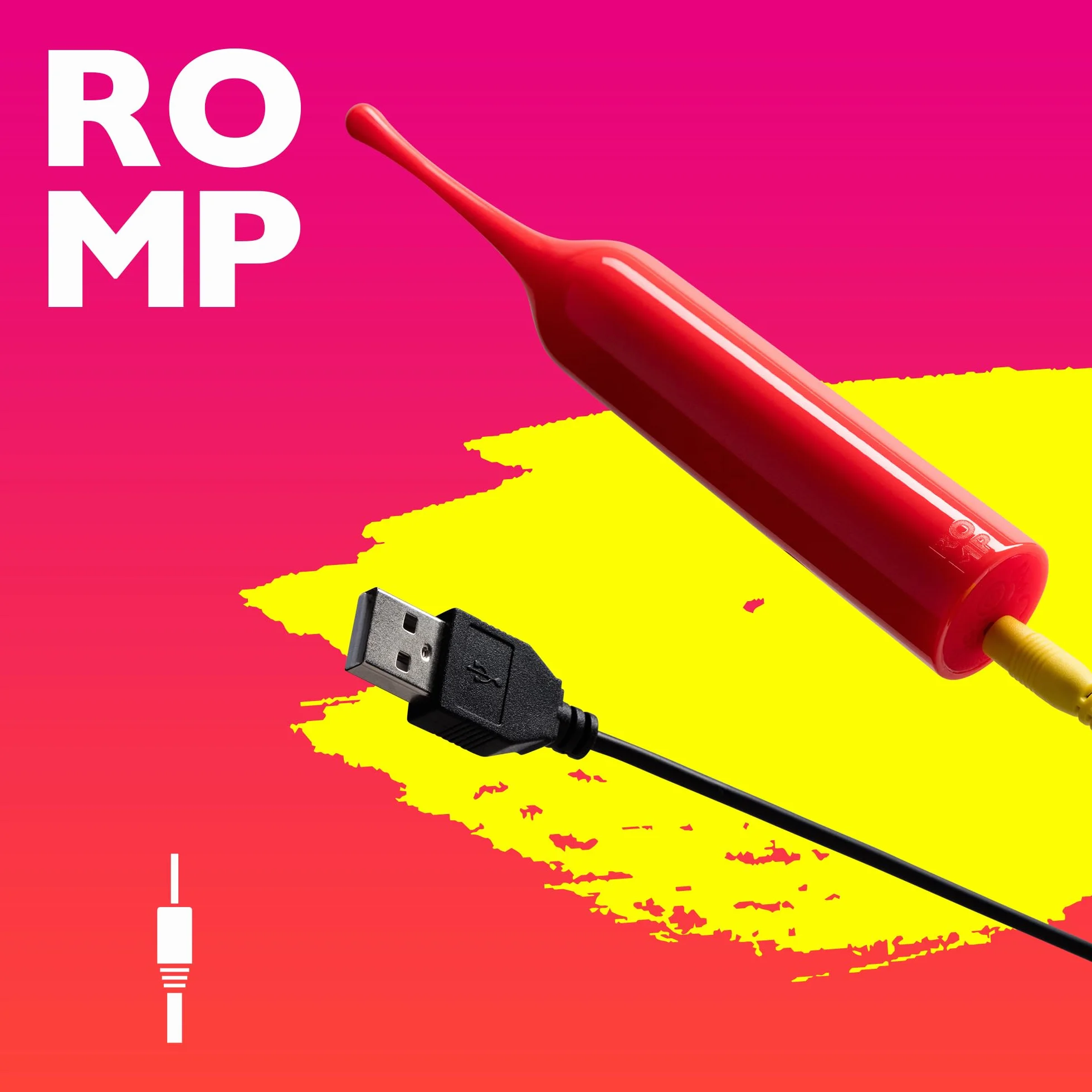 ROMP Pop Vibratore ad Alta Frequenza | Stimolatore Clitorideo | Per Donne con 3 Modelli di Vibrazione | Giocattolo Sessuale Portatile per Adulti | Ricaricabile e Impermeabile | Rosso