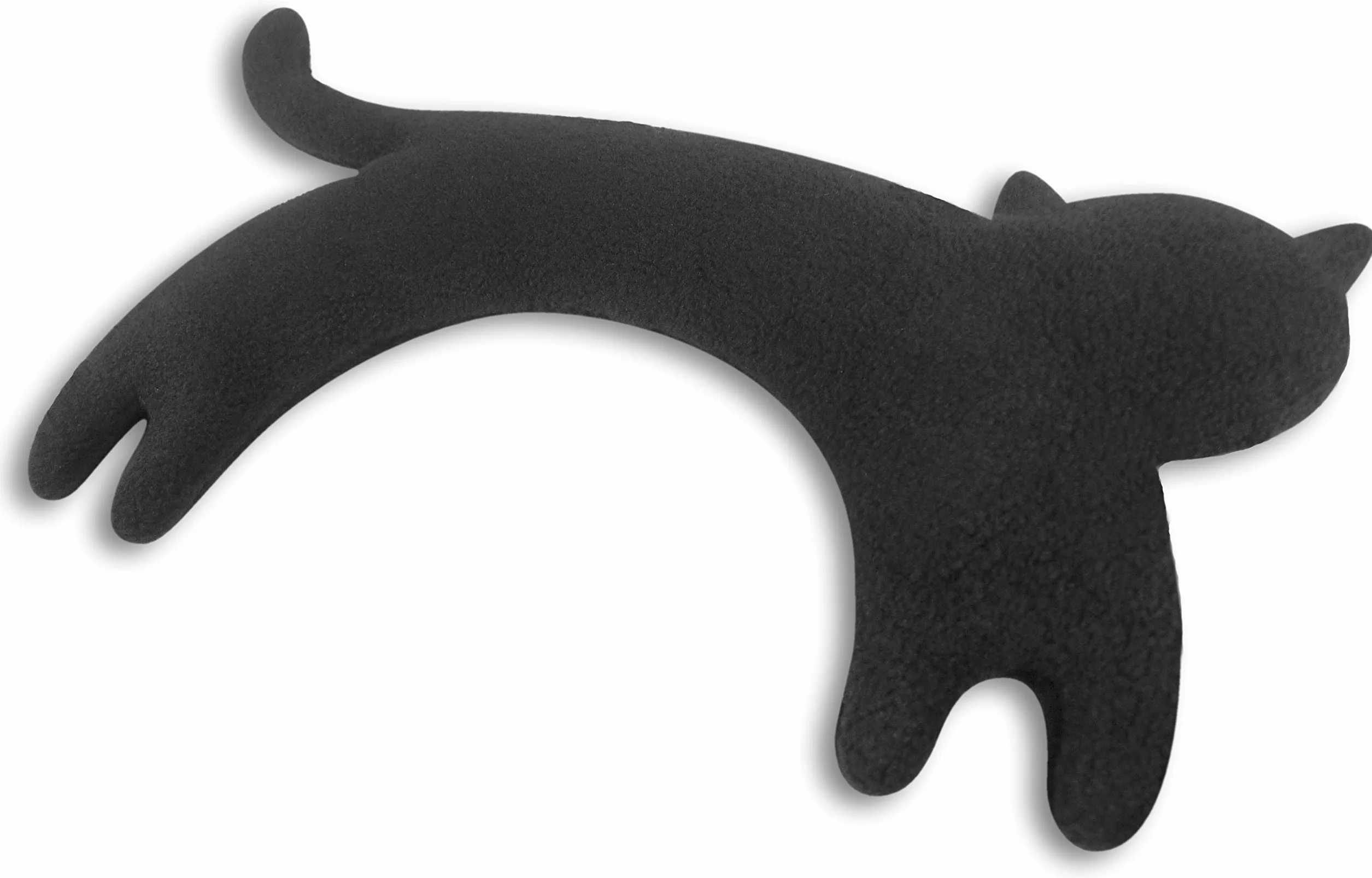 CUSCINO RISCALDABILE Leschi per la pancia e la schiena/Per collo, cervicale e coliche dei neonati/Per microonde, con semi di grano/Minina la gatta, nero