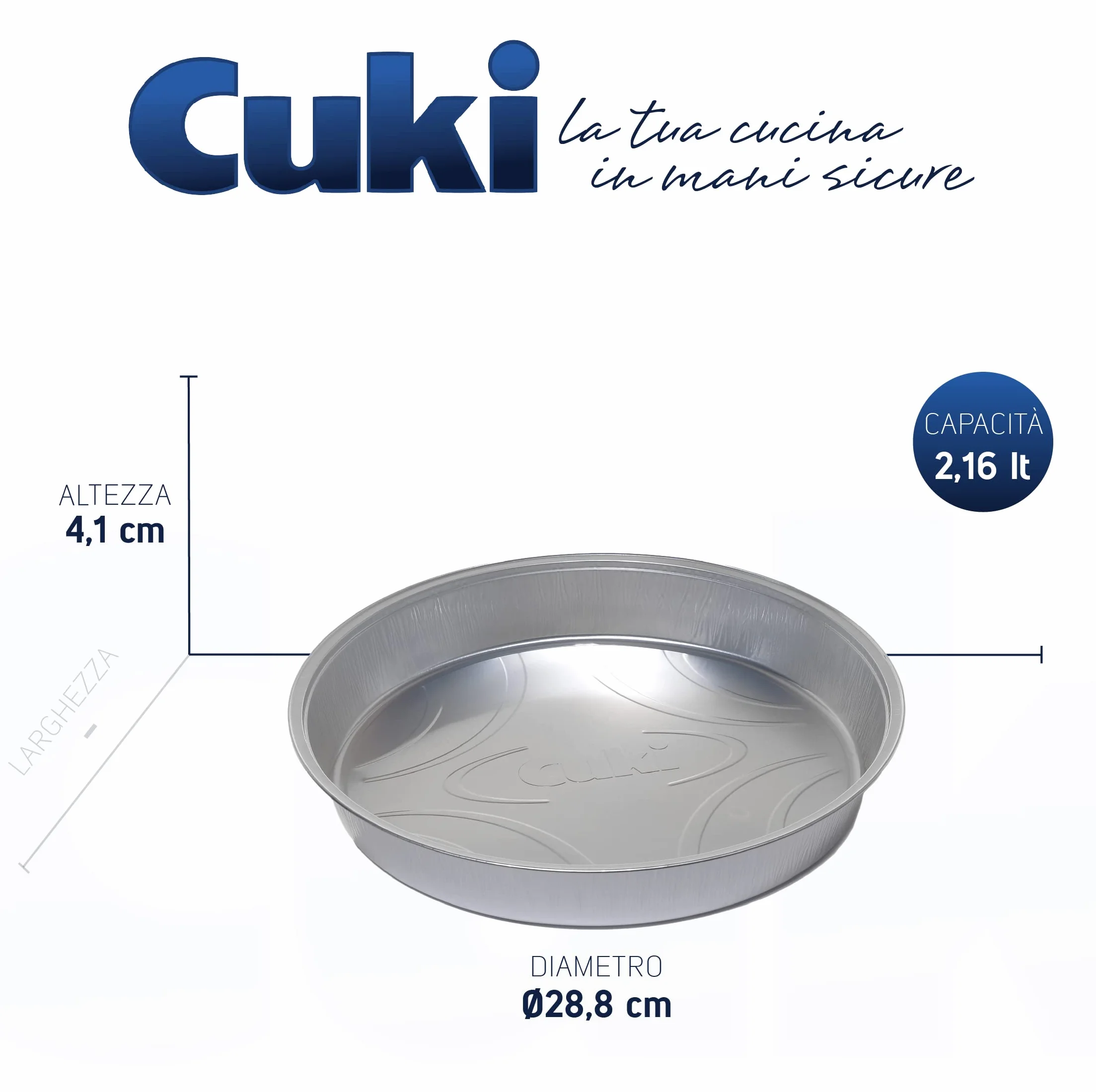 Cuki Vaschette Alluminio Ultra Forza 12 Porzioni Tonde Ts10G 6 Confezioni da 2 Pezzi 280 g