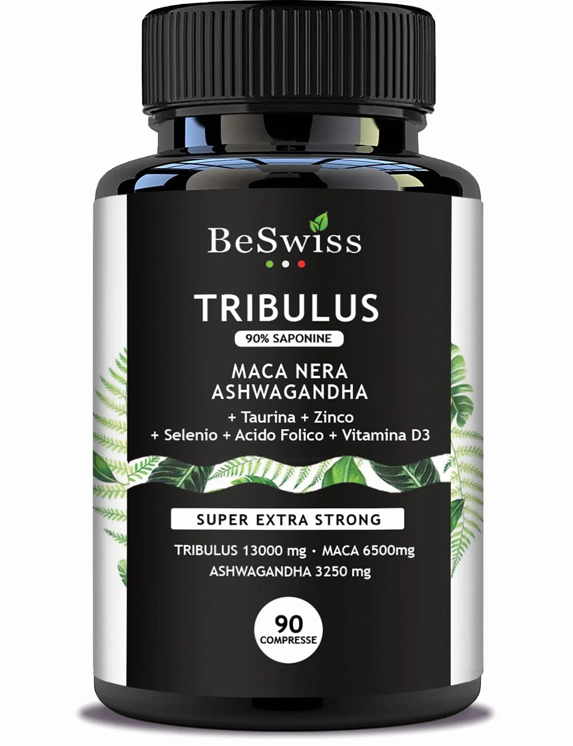 Tribulus, Maca e Ashwagandha - Alto Dosaggio | 120 Capsule con Zinco, Selenio e Vitamina D3