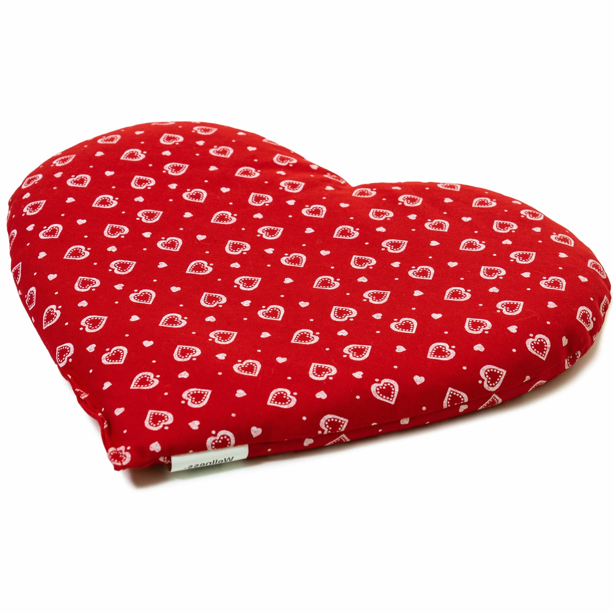 Cuscinetto a forma di cuore con semi di uva - 30 x 25 cm Cuore rosso - Cuscino riscaldabile