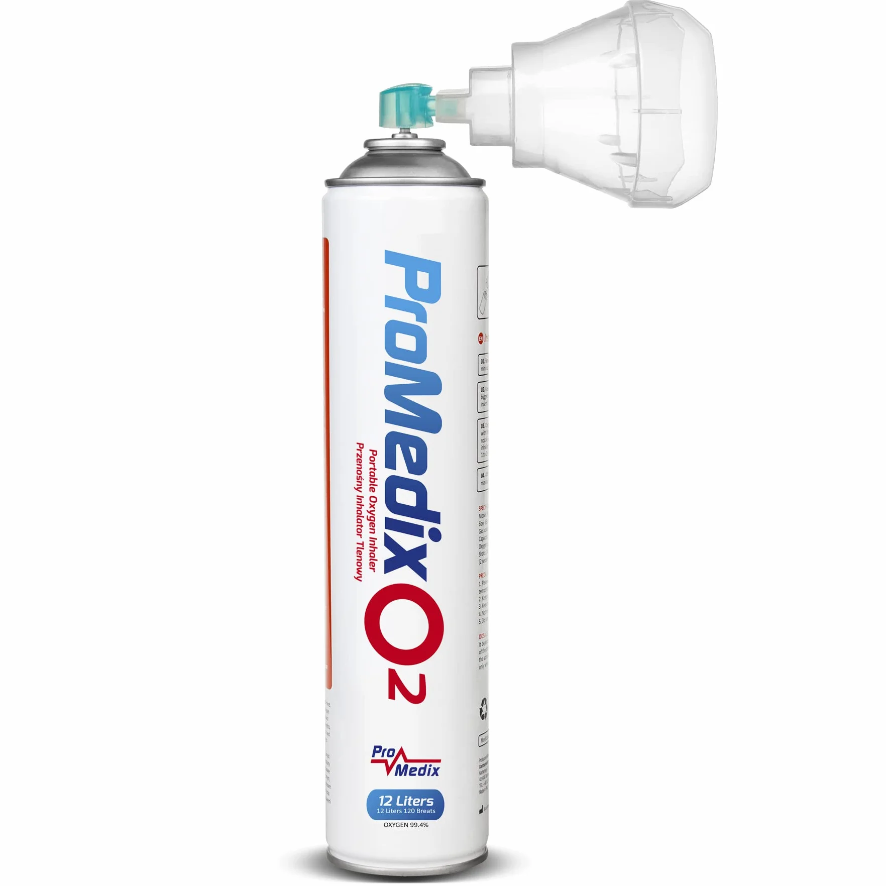 PR-994 Inalatore di ossigeno portatile al 99,4% Pure o2 Bocchino Comodo 12l Benessere Rilassamento Sport(1)